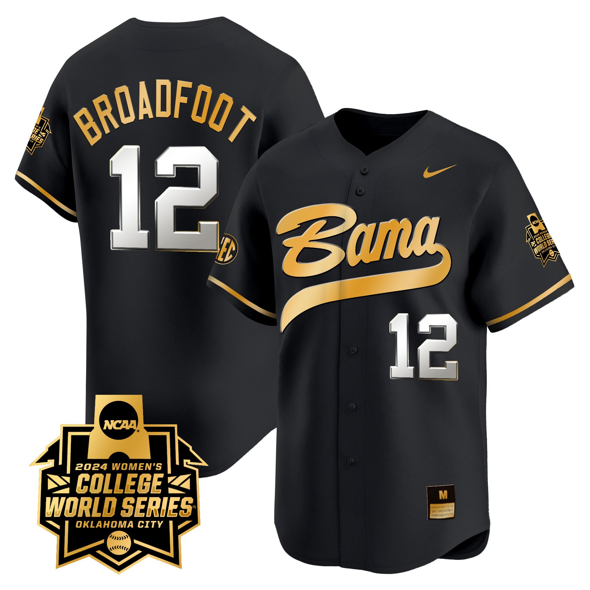 Men's size - Alabama Softball Women's College World Series Champions Vapor Premier Limited Jersey - All Stitched