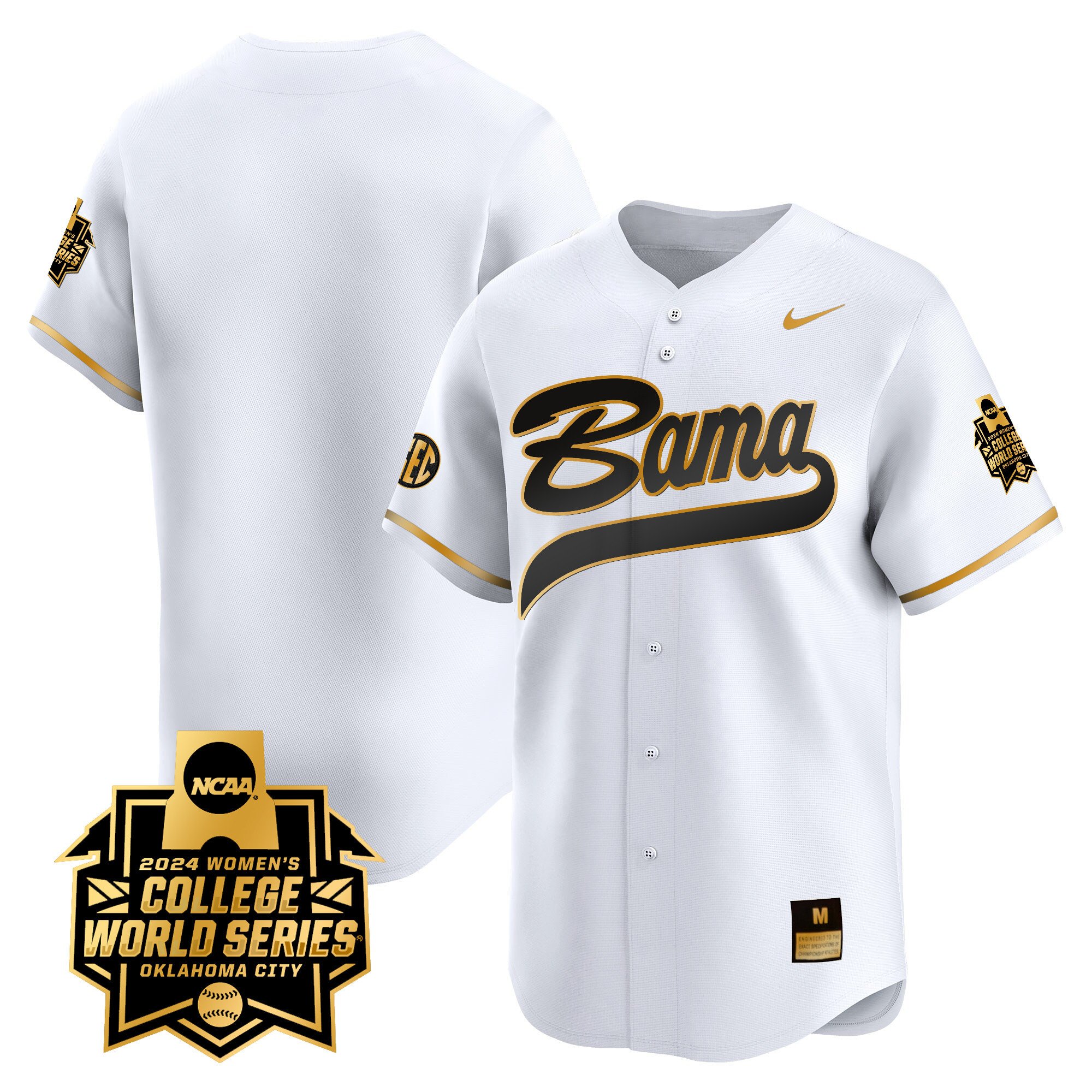 Men's size - Alabama Softball Women's College World Series Champions Vapor Premier Limited Jersey - All Stitched