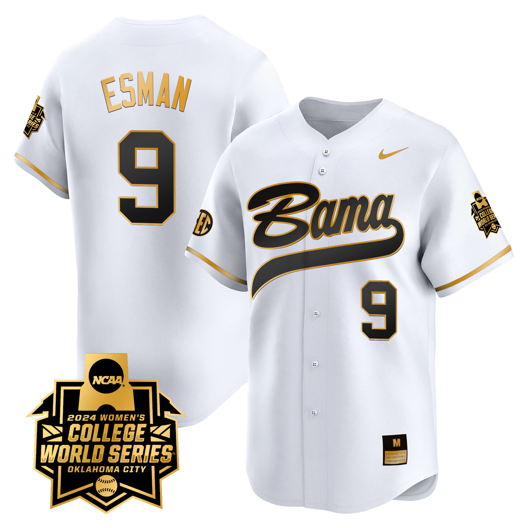 Men's size - Alabama Softball Women's College World Series Champions Vapor Premier Limited Jersey - All Stitched