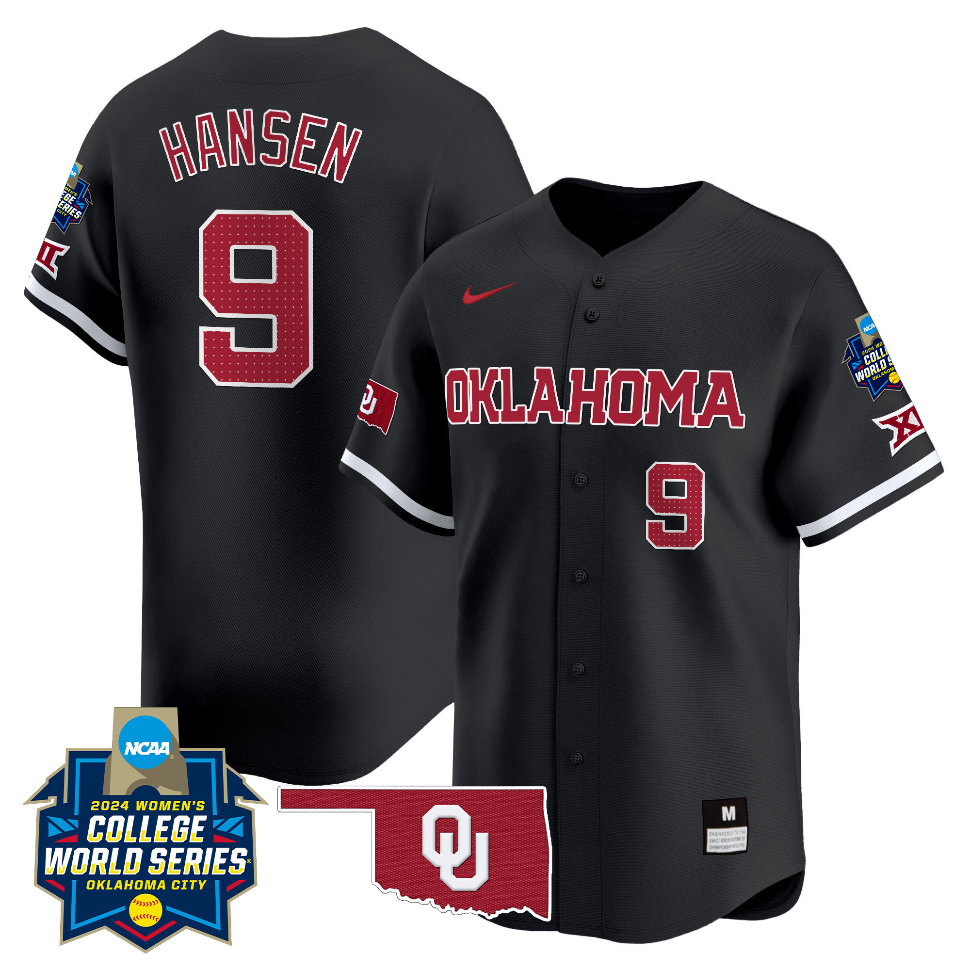 Men's size - Oklahoma Sooners Women's College World Series Champions Vapor Premier Limited Jersey - All Stitched