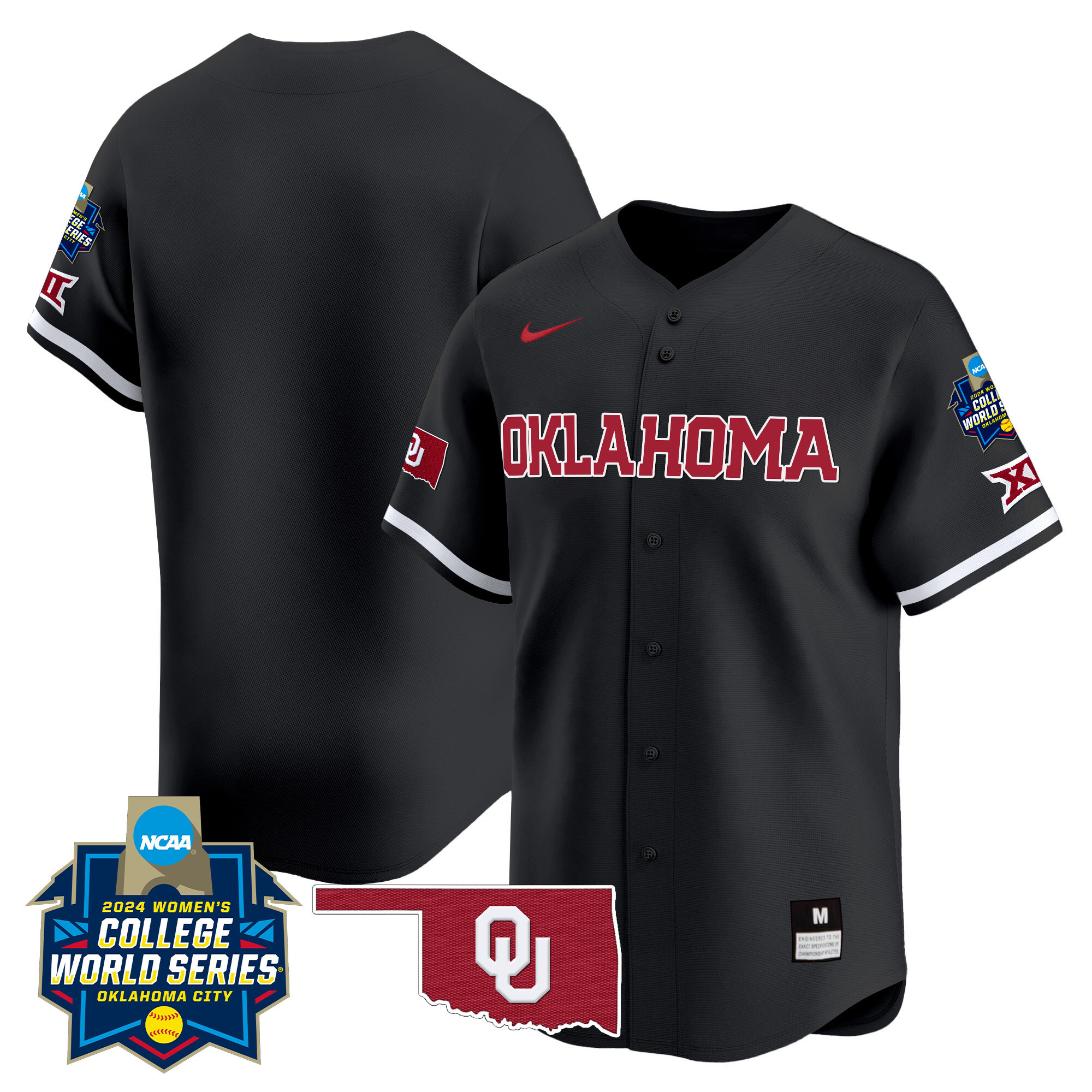 Men's size - Oklahoma Sooners Women's College World Series Champions Vapor Premier Limited Jersey - All Stitched