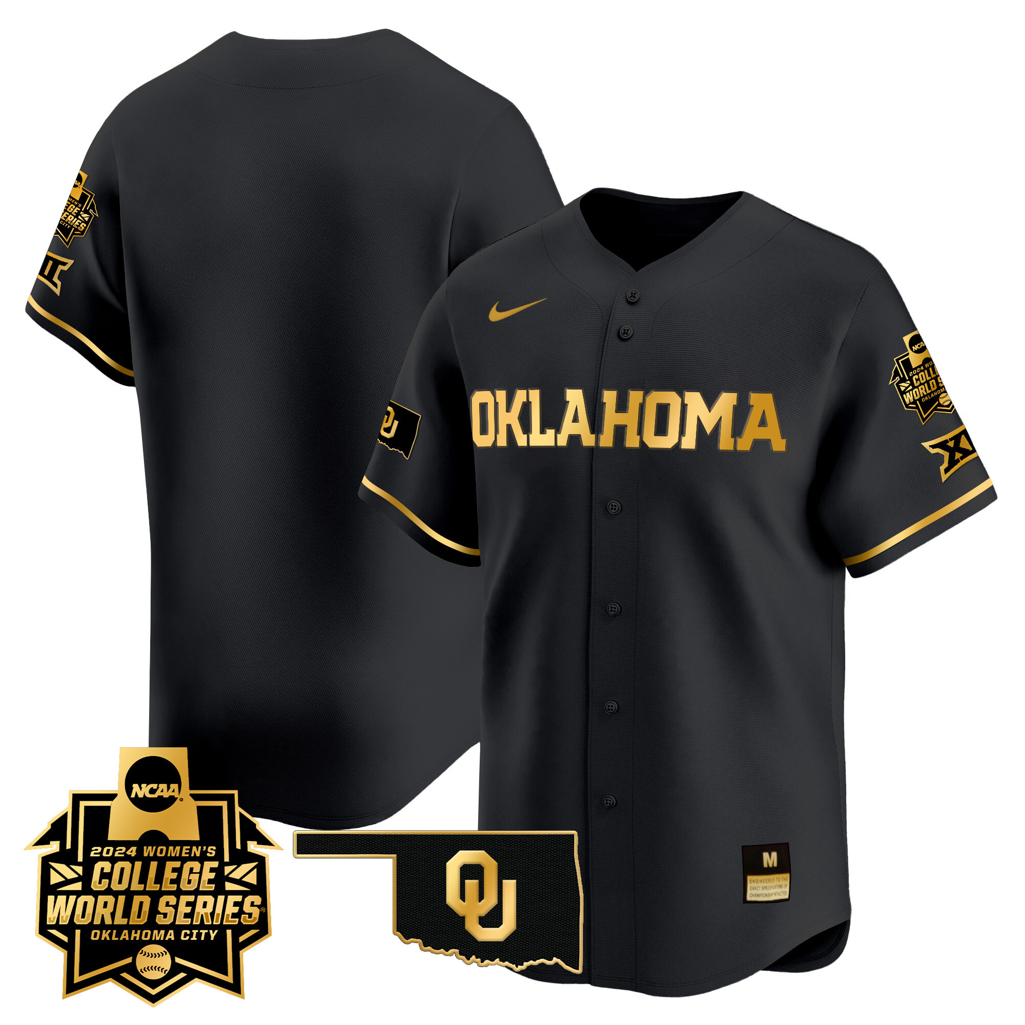 Men's size - Oklahoma Sooners Women's College World Series Champions Vapor Premier Limited Jersey - All Stitched