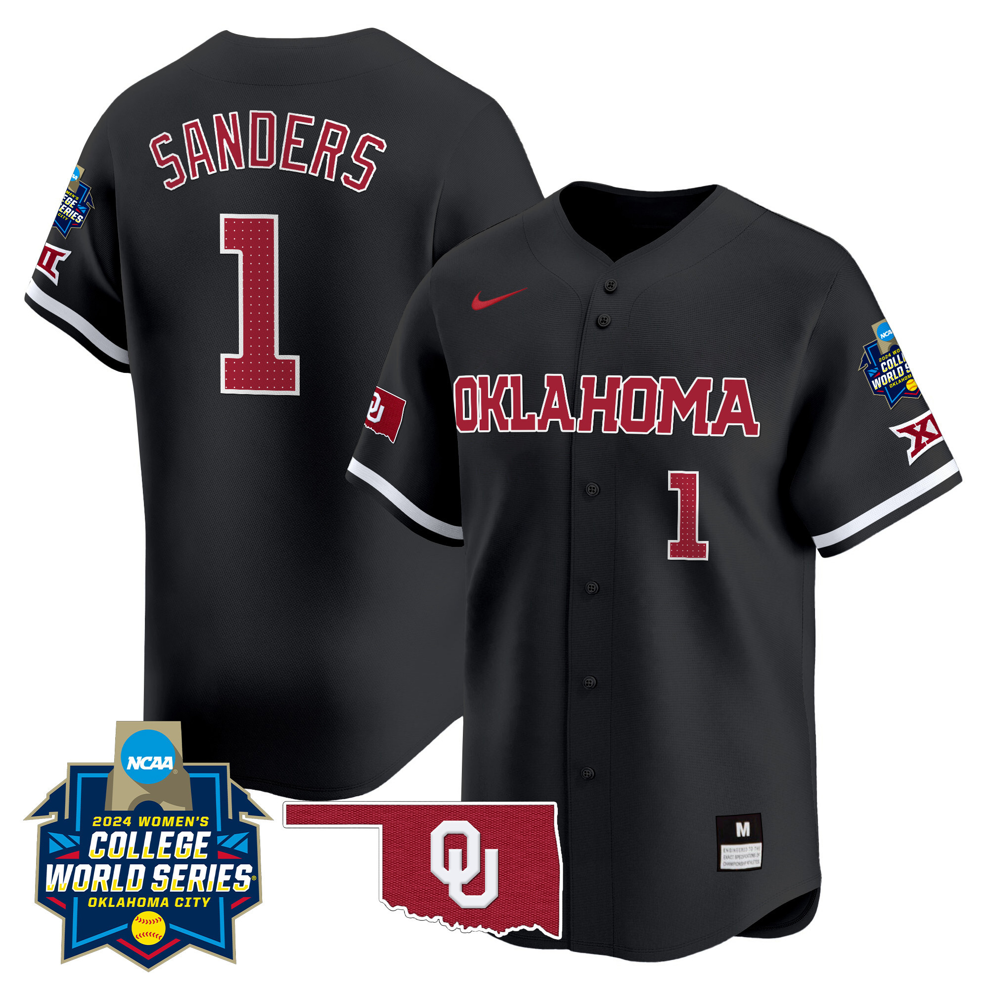 Men's size - Oklahoma Sooners Women's College World Series Champions Vapor Premier Limited Jersey - All Stitched