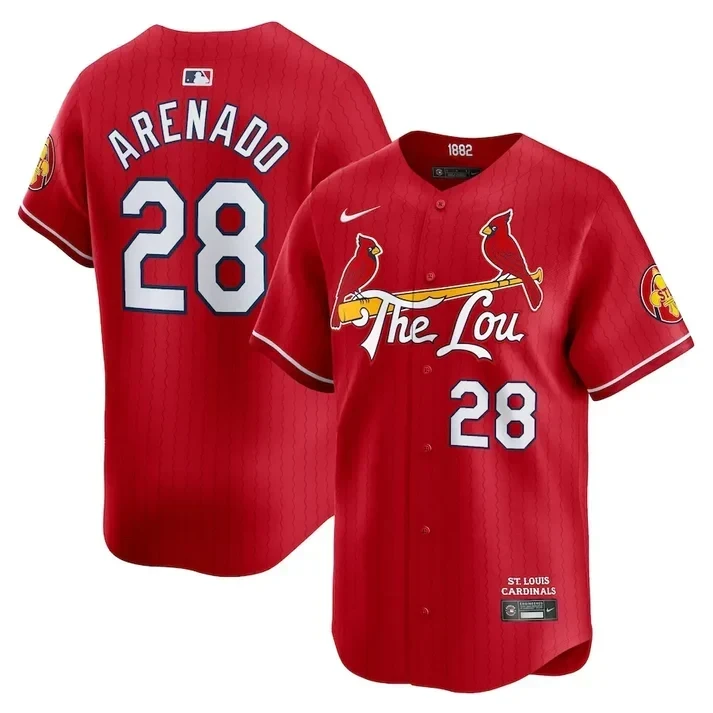 Men's St. Louis Cardinals 2024 City Connect Vapor Premier Limited Jersey V2 - All Stitched