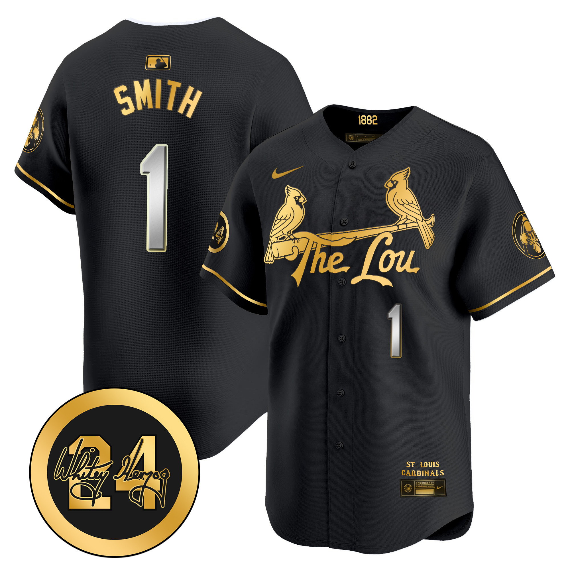 Men's St. Louis Cardinals 2024 City Connect Whitey Herzog Patch Vapor Premier Limited Jersey - All Stitched