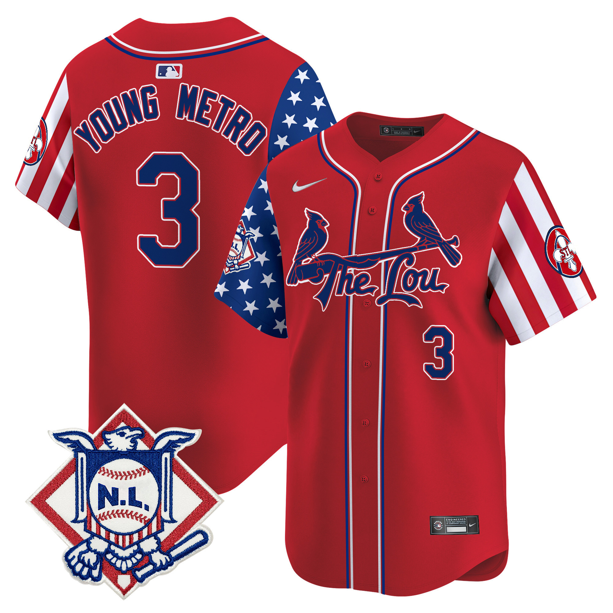 Men's St. Louis Cardinals 2024 Fourth of July Vapor Premier Limited Jersey - All Stitched