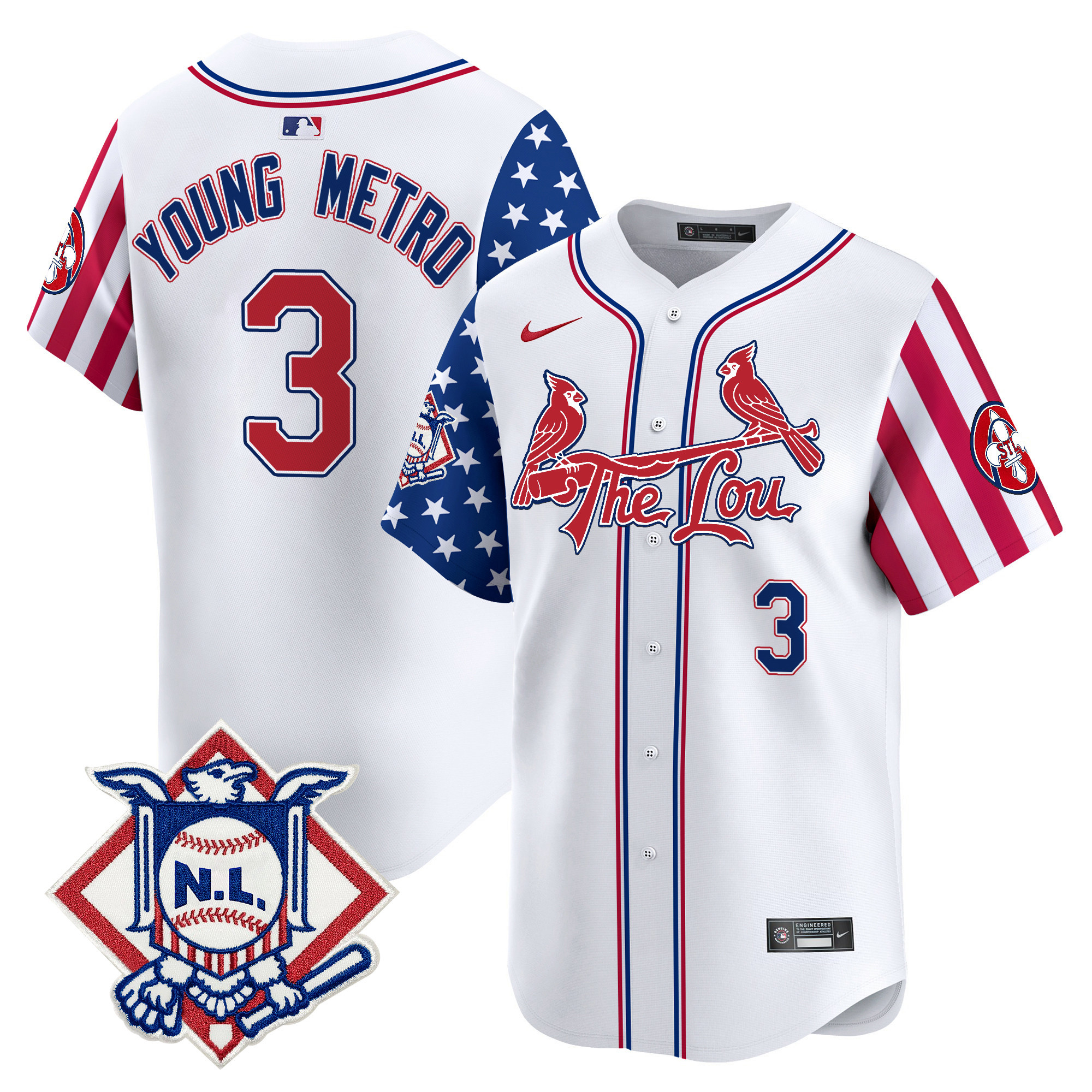 Men's St. Louis Cardinals 2024 Fourth of July Vapor Premier Limited Jersey - All Stitched