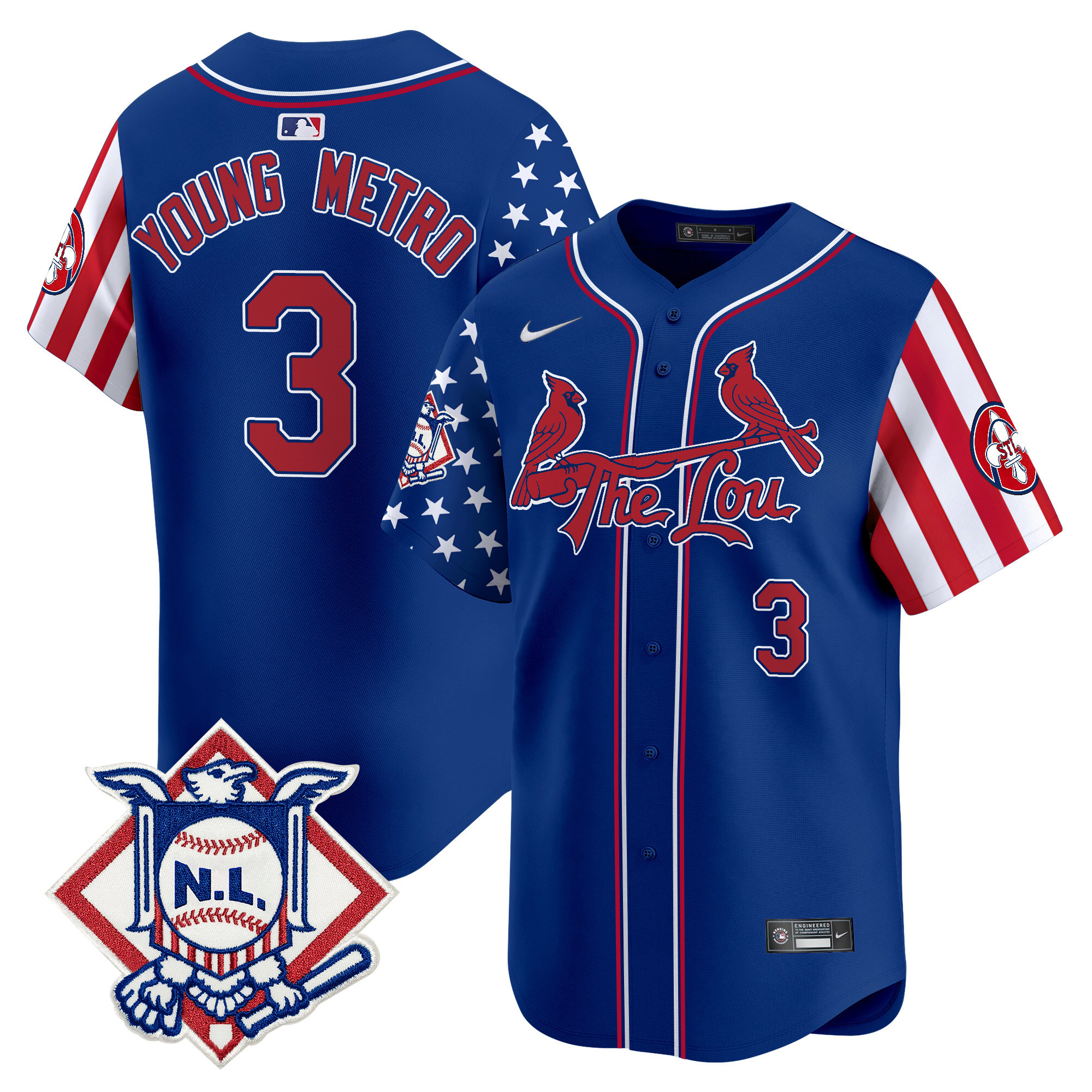 Men's St. Louis Cardinals 2024 Fourth of July Vapor Premier Limited Jersey - All Stitched