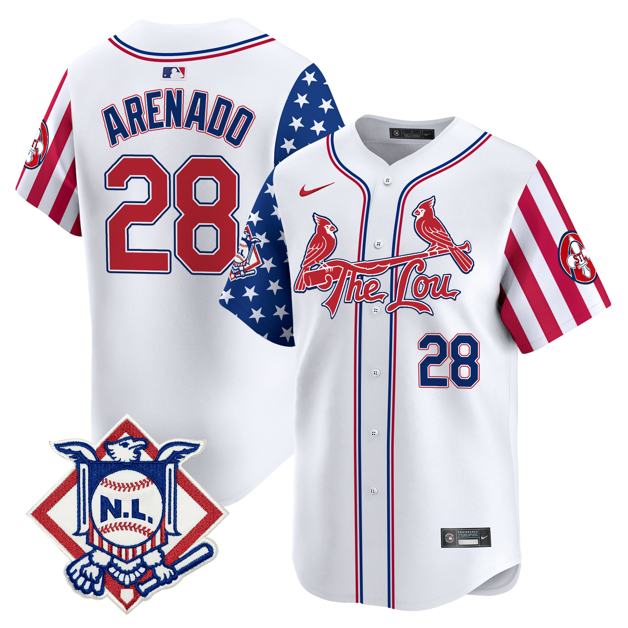 Men's St. Louis Cardinals 2024 Fourth of July Vapor Premier Limited Jersey - All Stitched