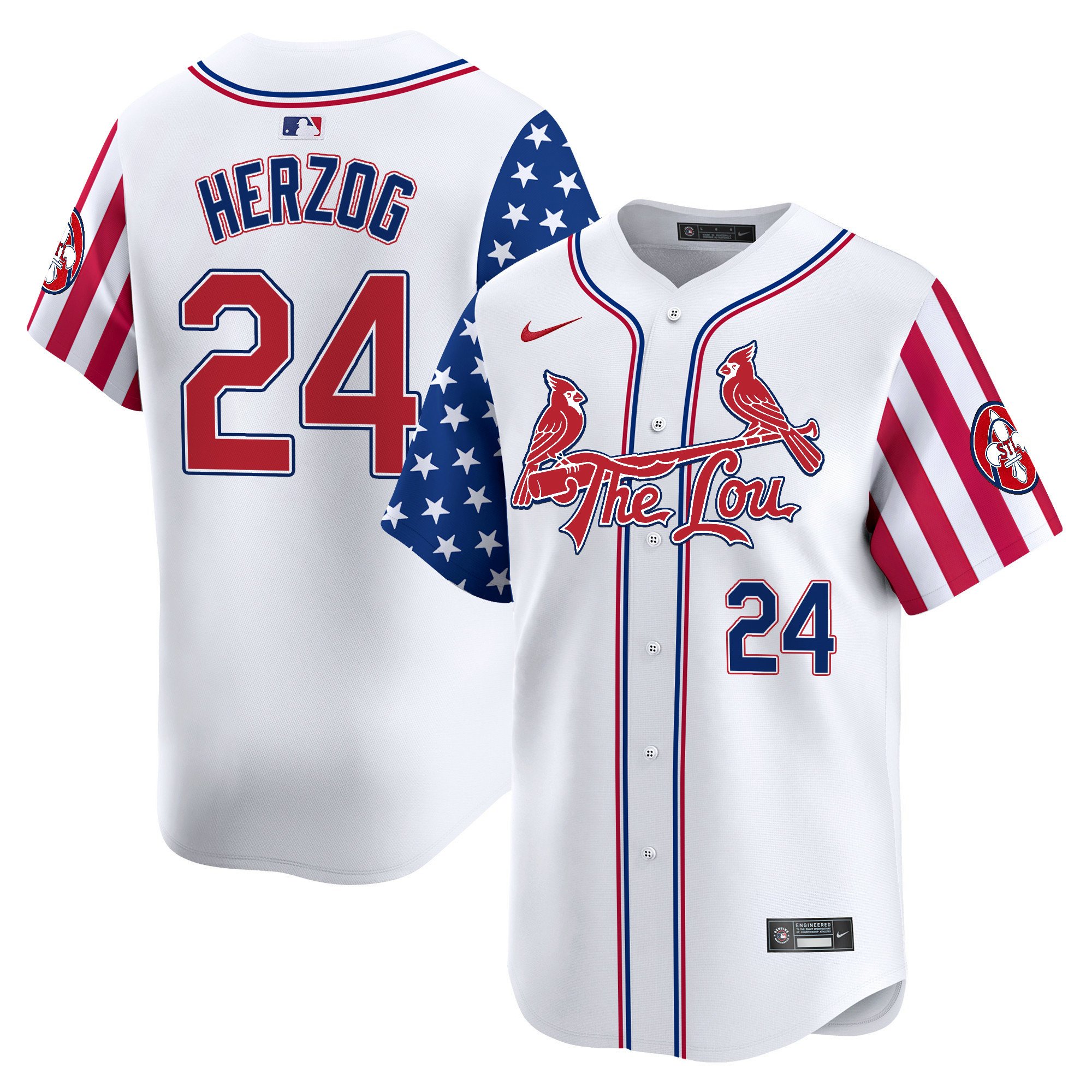 Men's St. Louis Cardinals 2024 Independence Day Vapor Premier Limited Jersey - All Stitched