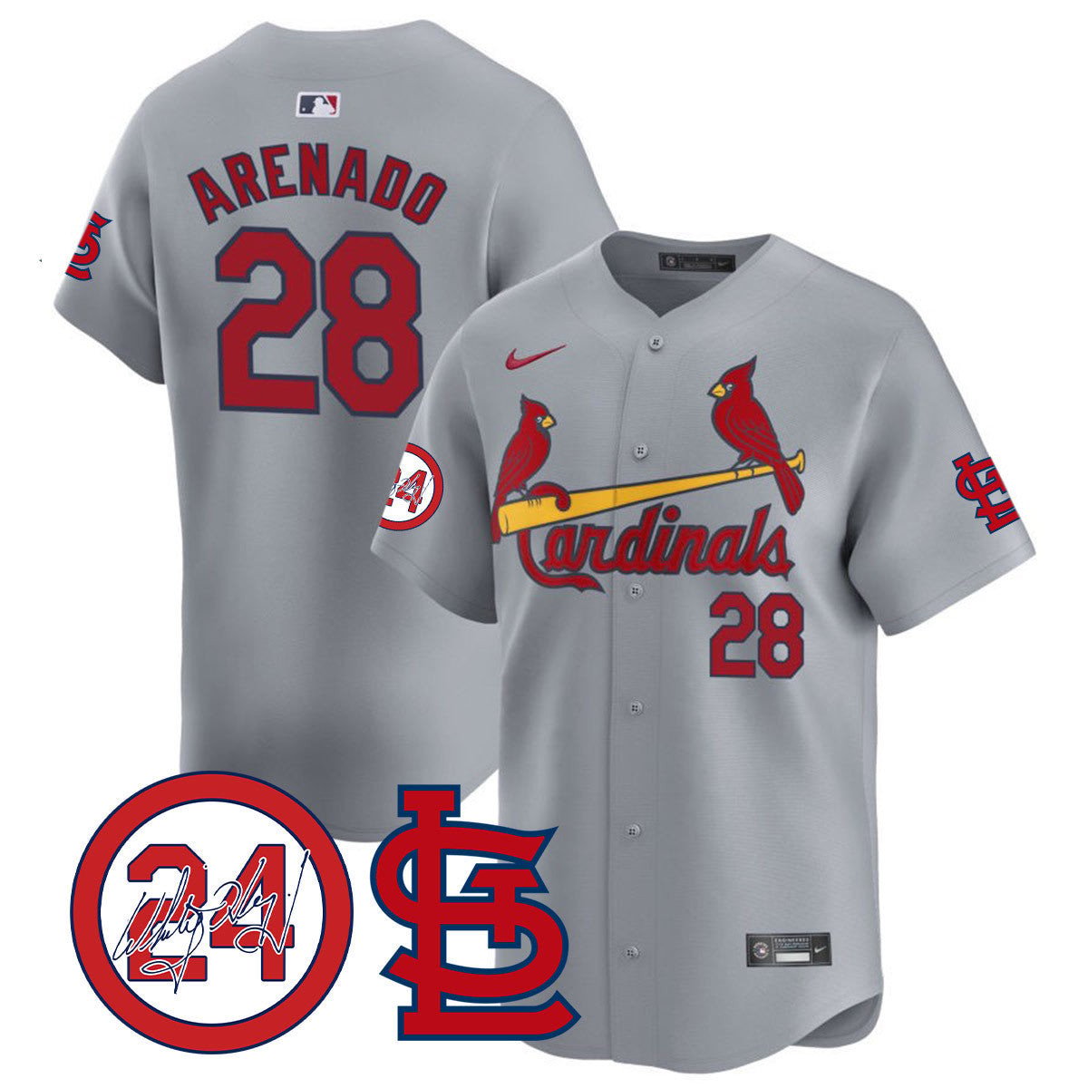 Men's St. Louis Cardinals Memorial Vapor Premier Limited Jersey - All Stitched