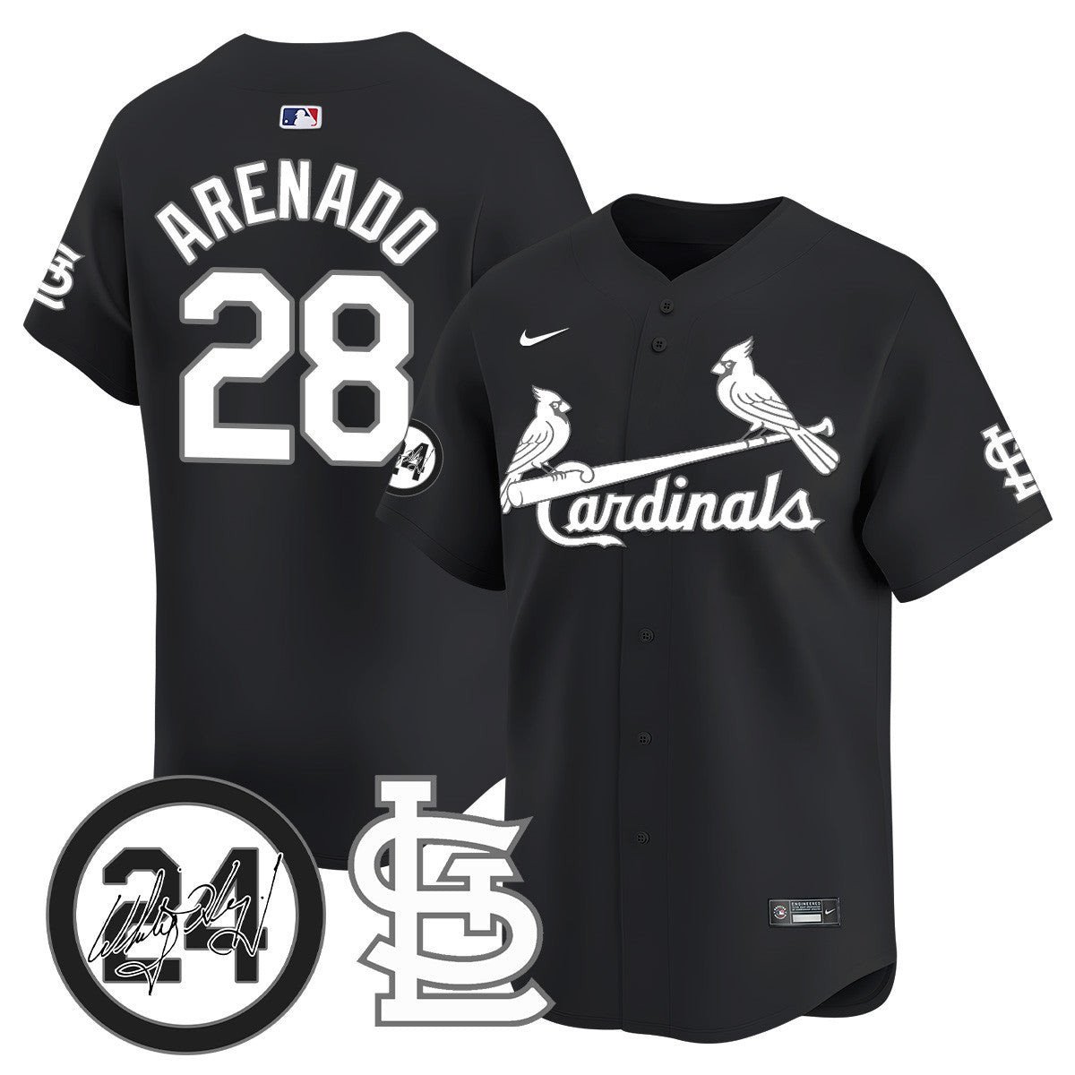 Men's St. Louis Cardinals Memorial Vapor Premier Limited Jersey - All Stitched