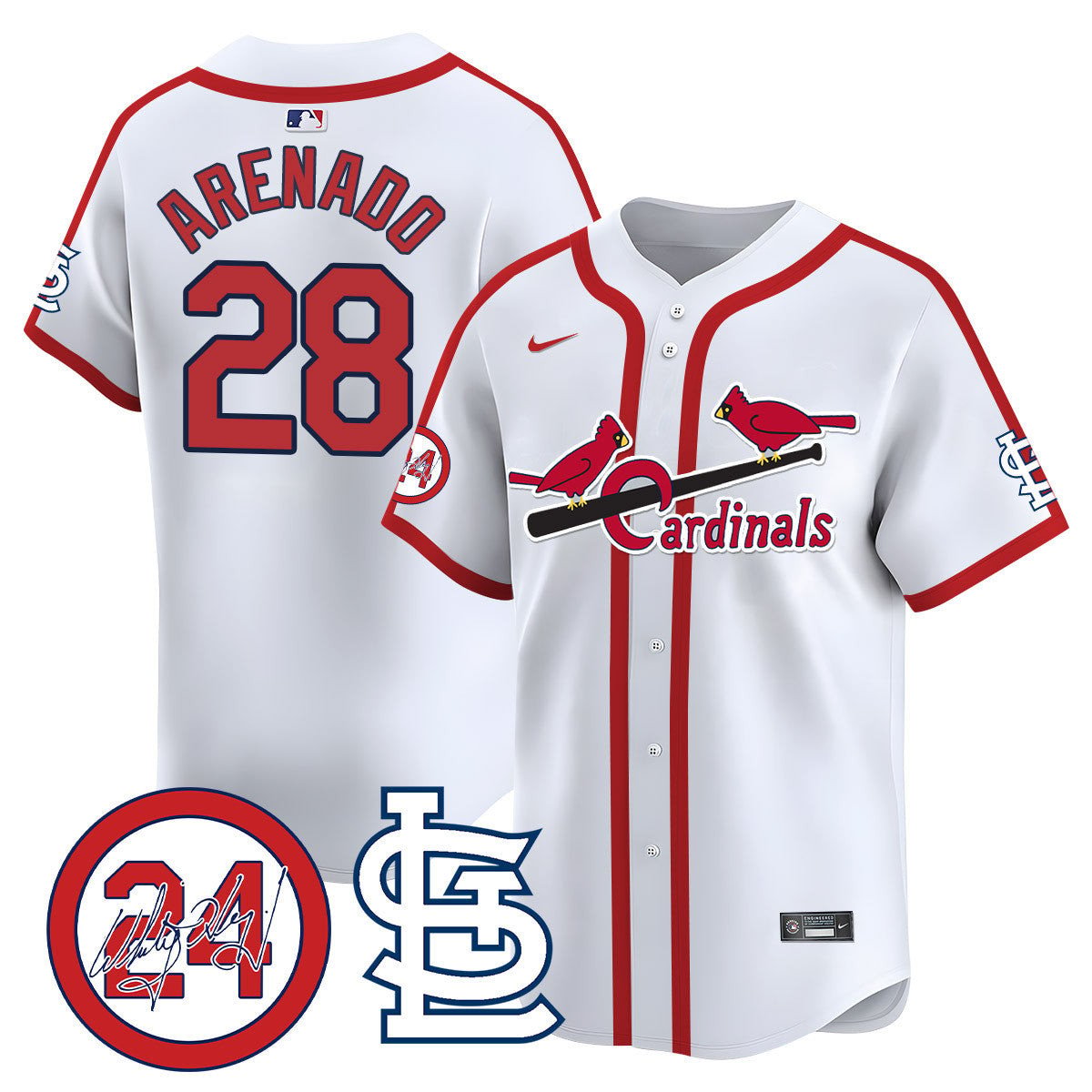 Men's St. Louis Cardinals Memorial Vapor Premier Limited Jersey - All Stitched