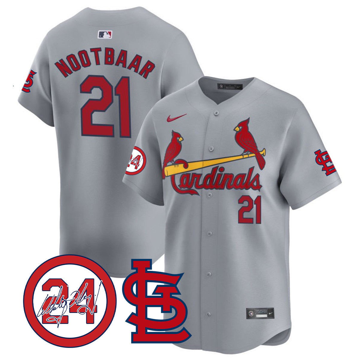 Men's St. Louis Cardinals Memorial Vapor Premier Limited Jersey - All Stitched