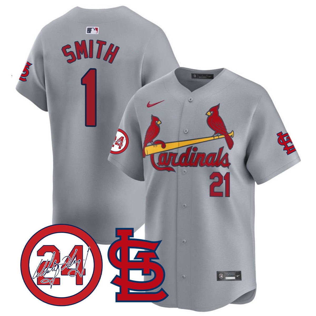 Men's St. Louis Cardinals Memorial Vapor Premier Limited Jersey - All Stitched