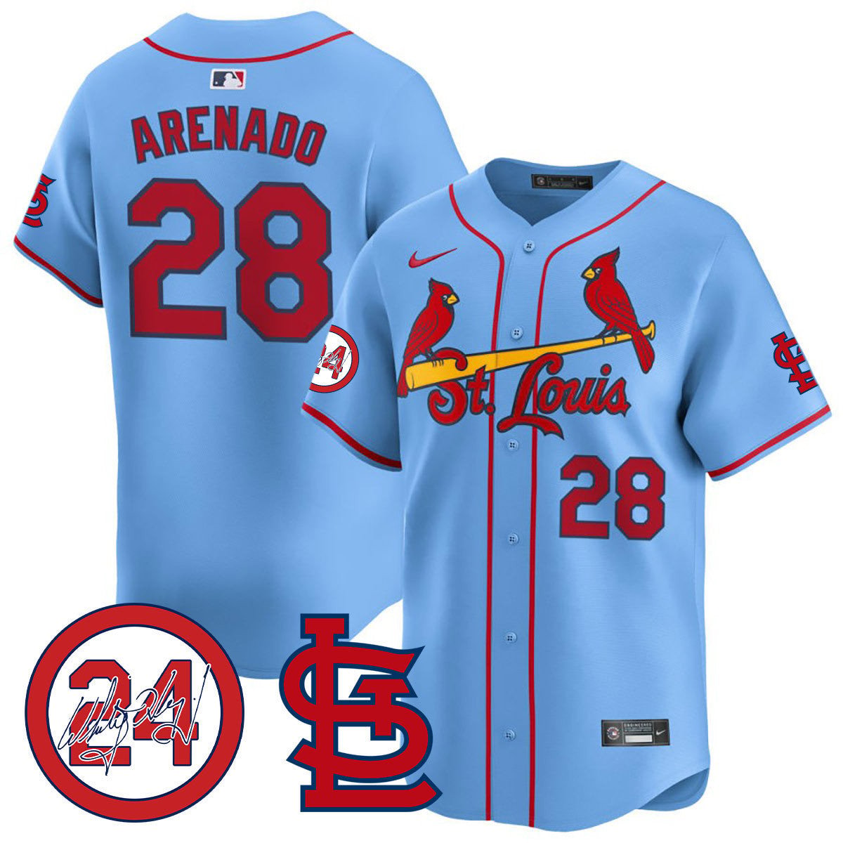 Men's St. Louis Cardinals Memorial Vapor Premier Limited Jersey - All Stitched