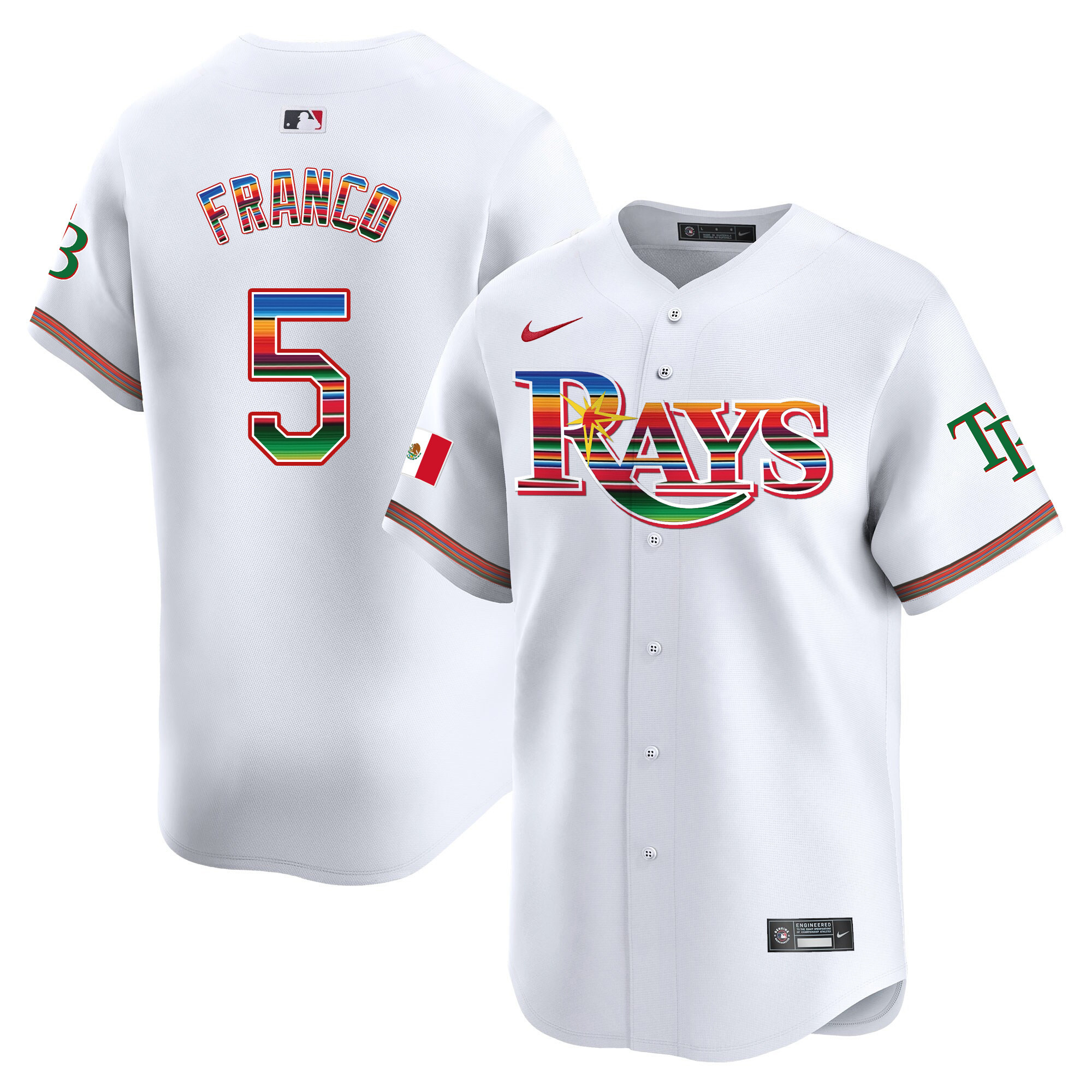Men's Tampa Bay Rays Mexico Vapor Premier Limited Jersey - All Stitched