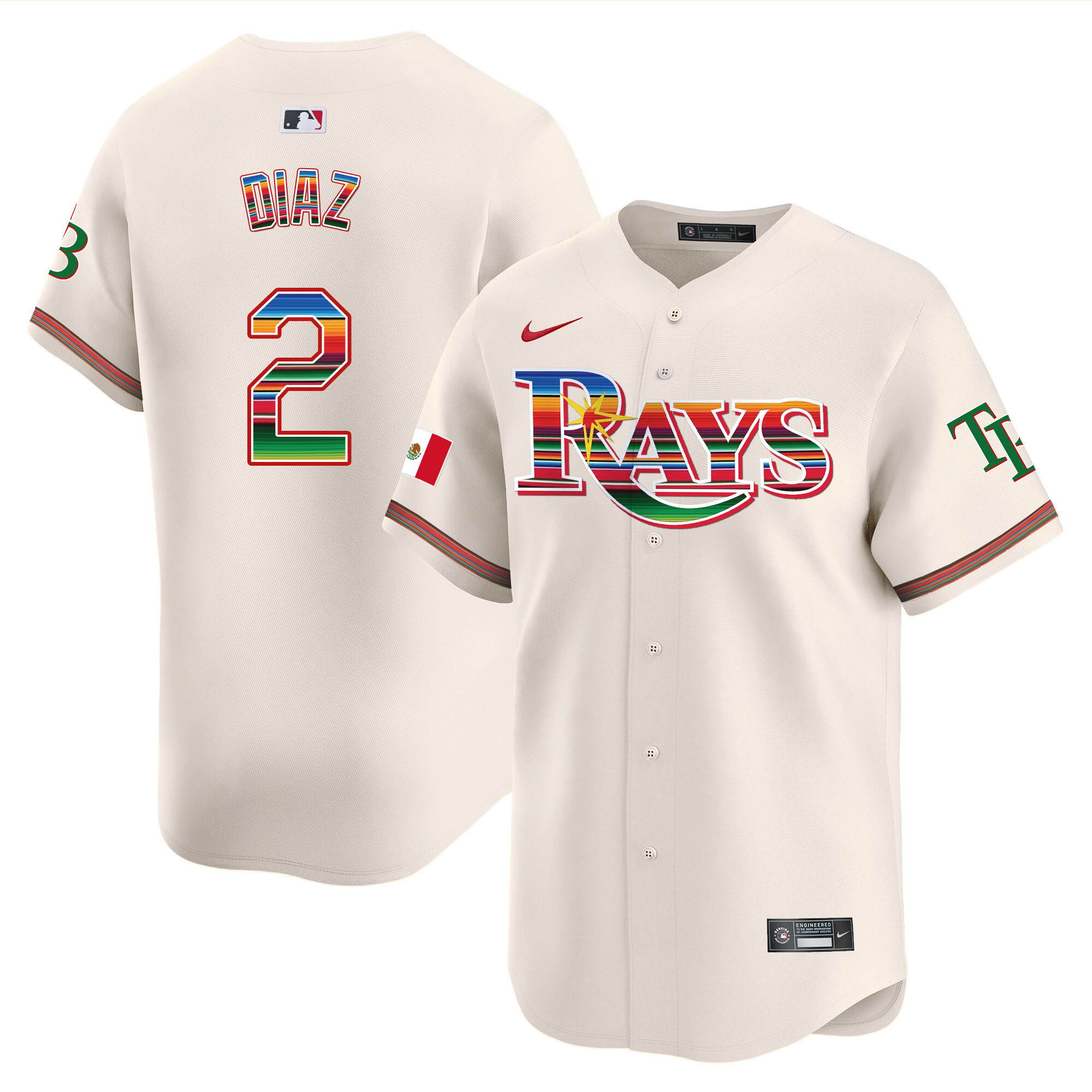 Men's Tampa Bay Rays Mexico Vapor Premier Limited Jersey - All Stitched
