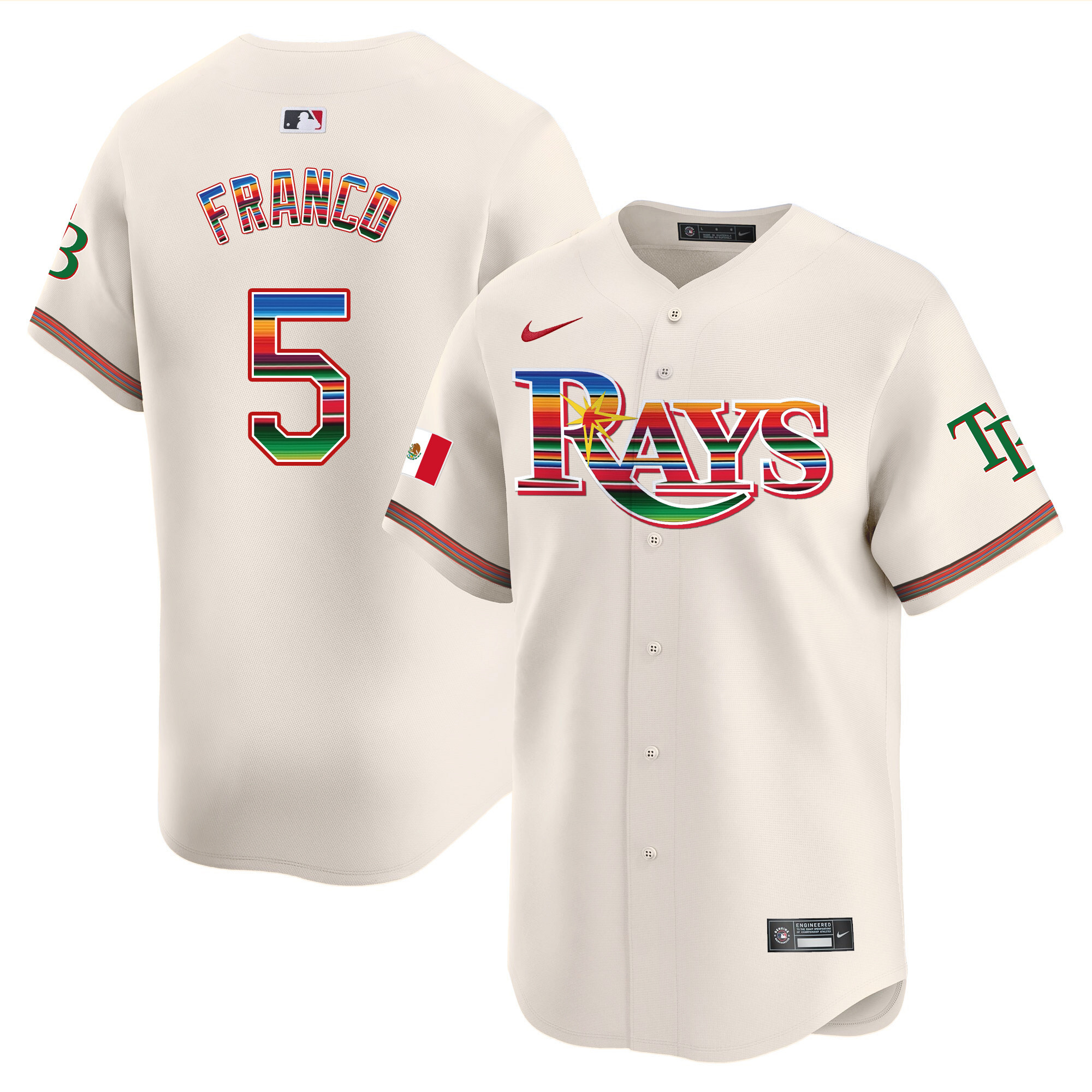 Men's Tampa Bay Rays Mexico Vapor Premier Limited Jersey - All Stitched