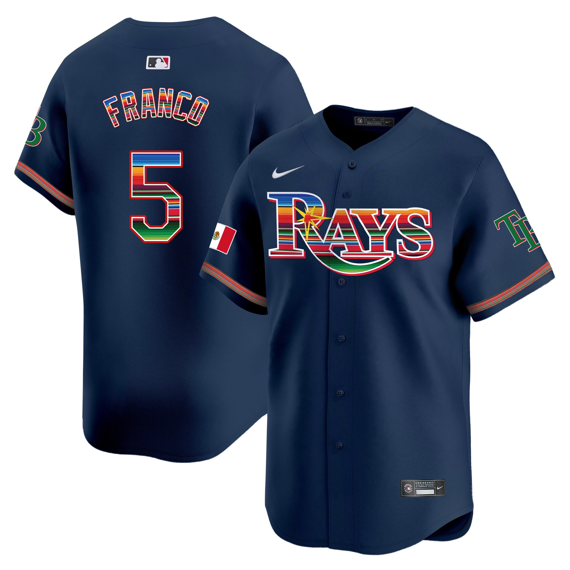 Men's Tampa Bay Rays Mexico Vapor Premier Limited Jersey - All Stitched