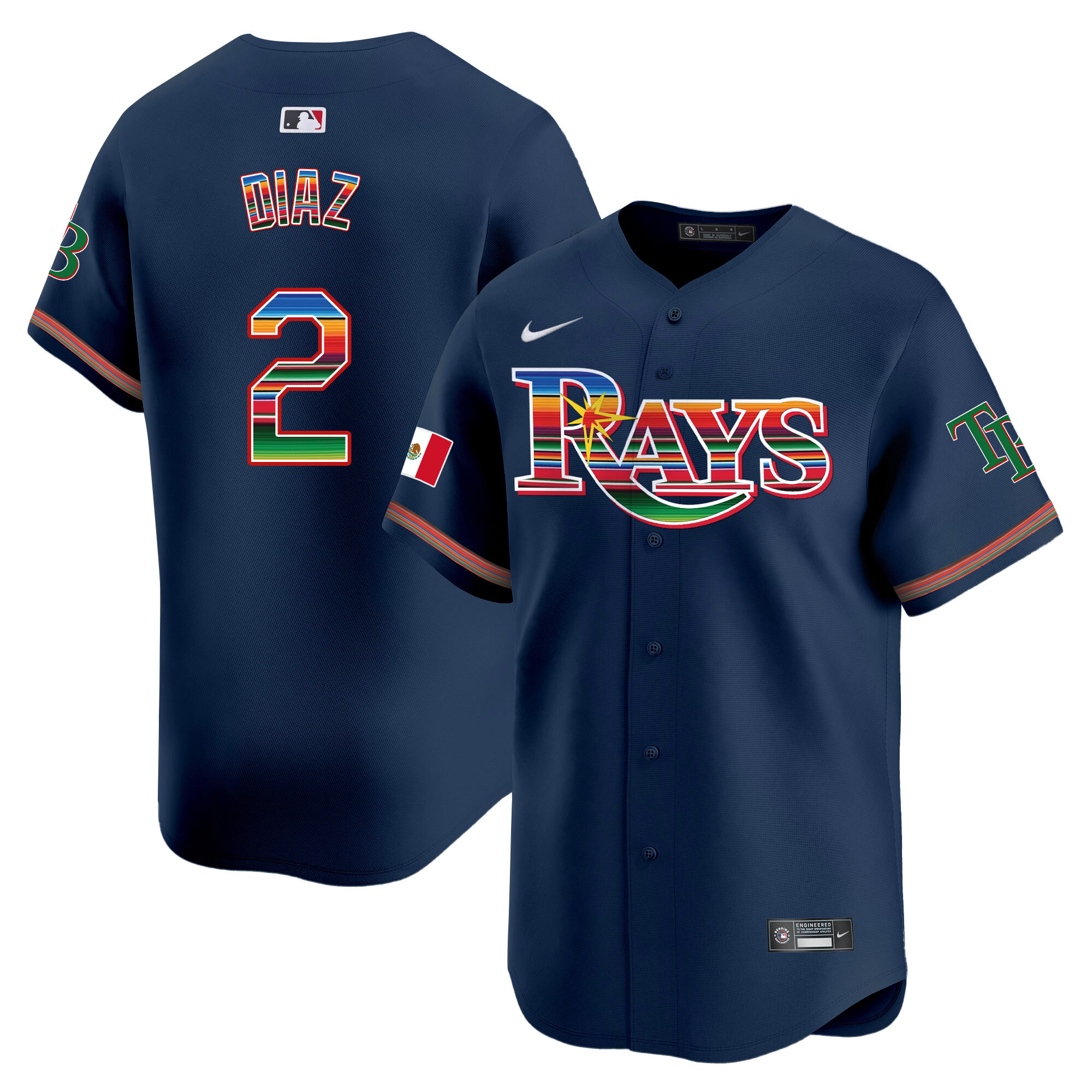 Men's Tampa Bay Rays Mexico Vapor Premier Limited Jersey - All Stitched