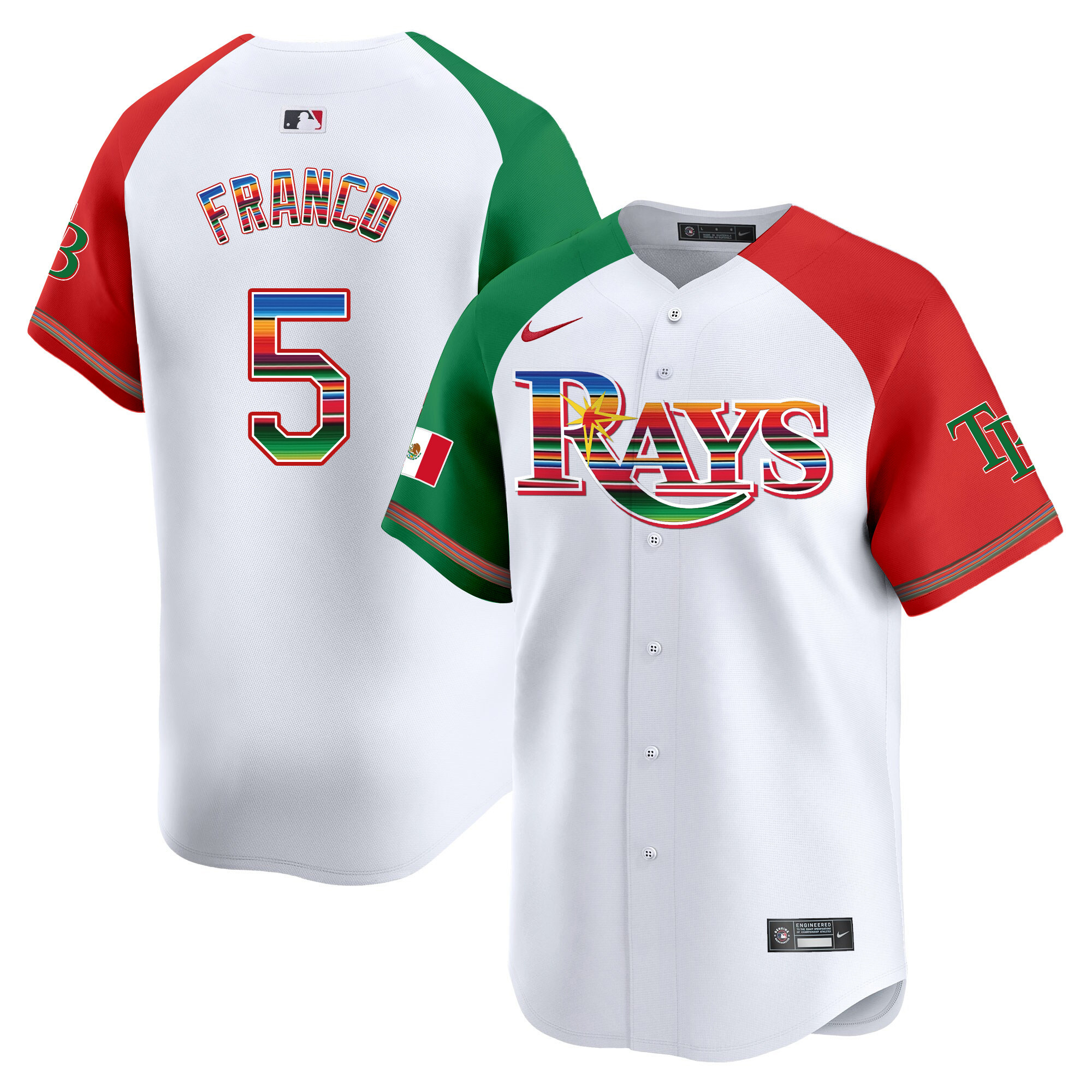 Men's Tampa Bay Rays Mexico Vapor Premier Limited Jersey - All Stitched