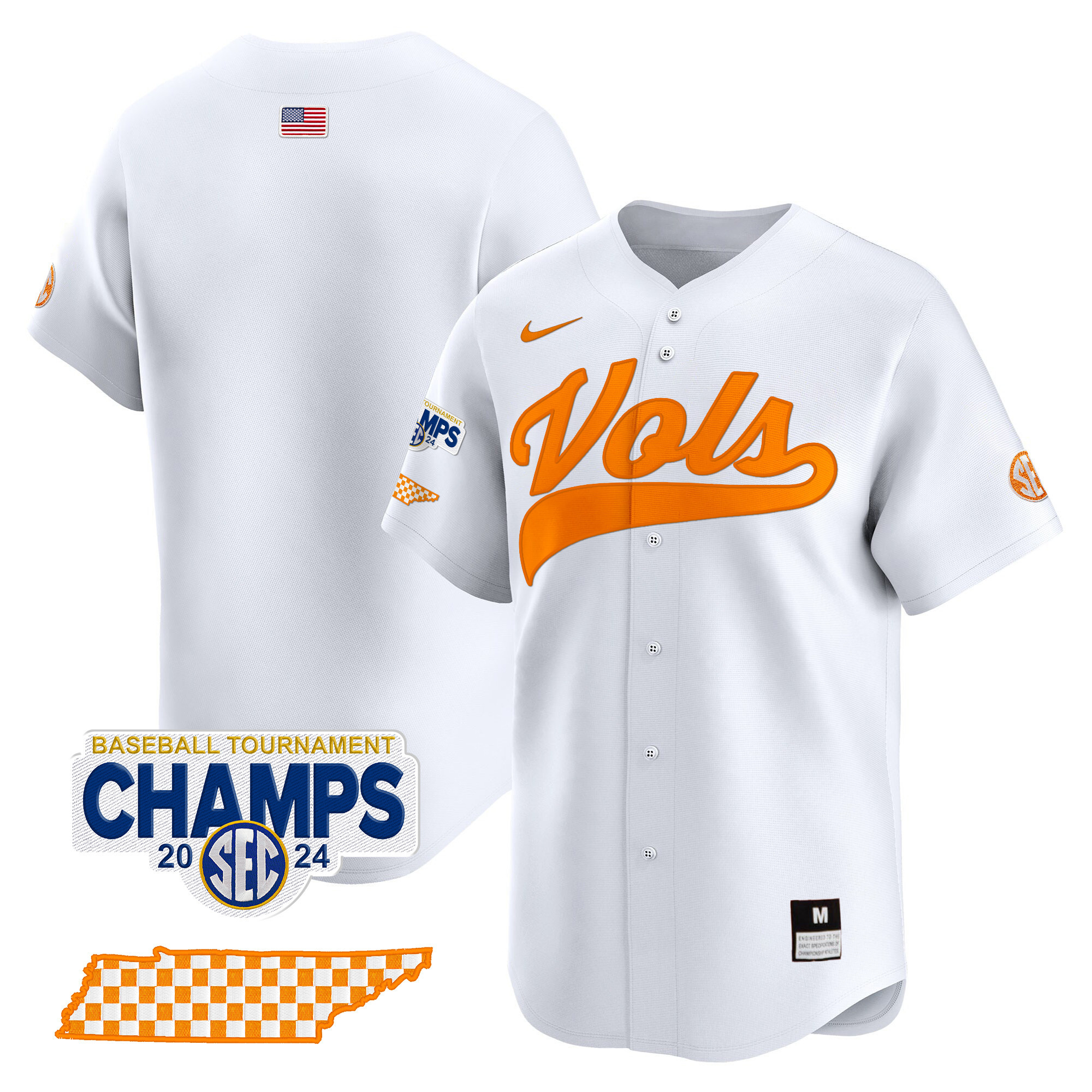 Men's Tennessee Volunteers 2024 Tournament Champions Vapor Premier Limited Jersey - All Stitched