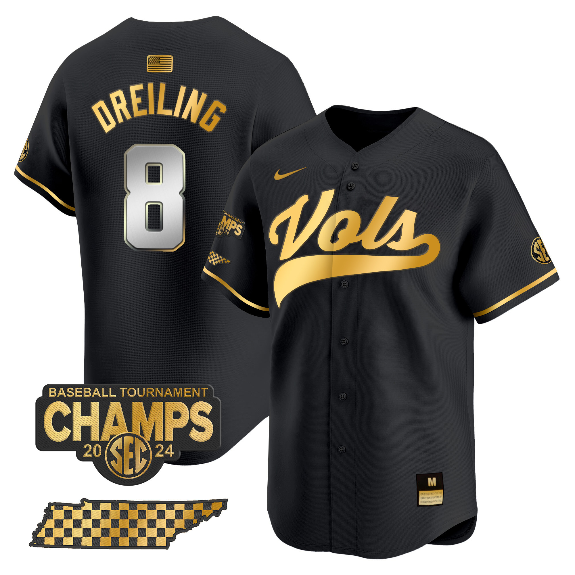 Men's Tennessee Volunteers 2024 Tournament Champions Vapor Premier Limited Jersey - All Stitched