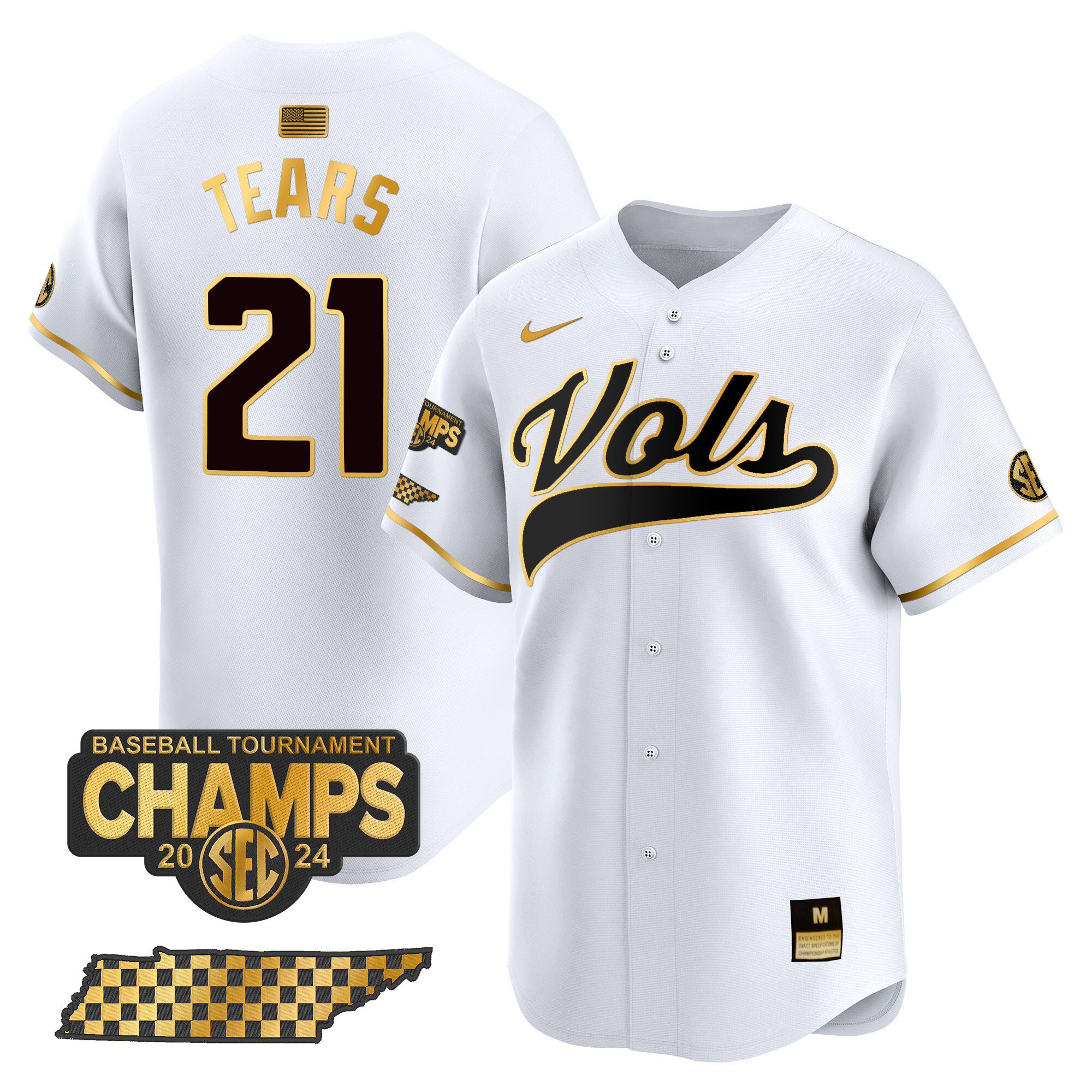 Men's Tennessee Volunteers 2024 Tournament Champions Vapor Premier Limited Jersey - All Stitched