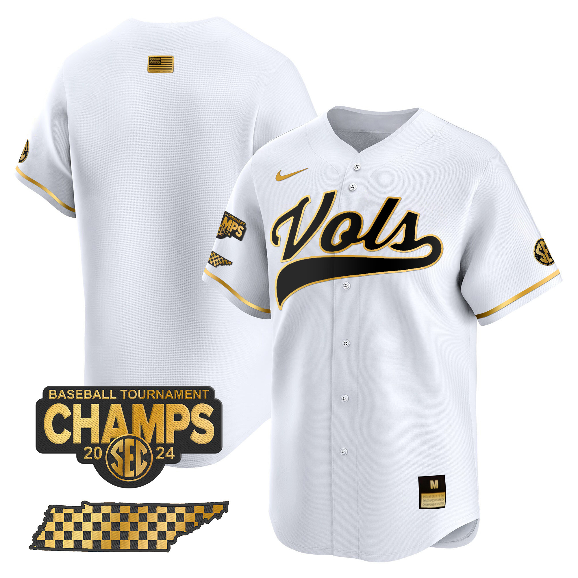 Men's Tennessee Volunteers 2024 Tournament Champions Vapor Premier Limited Jersey - All Stitched