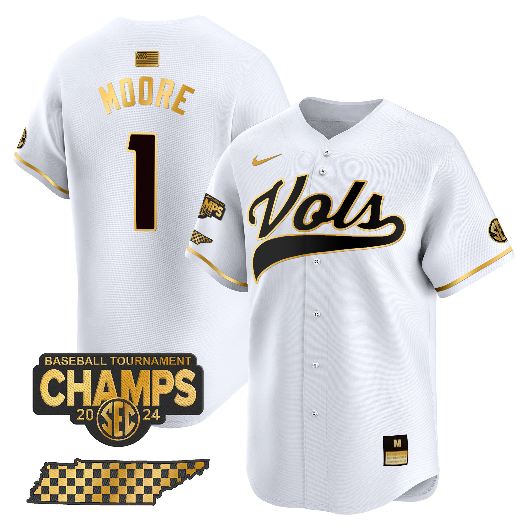 Men's Tennessee Volunteers 2024 Tournament Champions Vapor Premier Limited Jersey - All Stitched