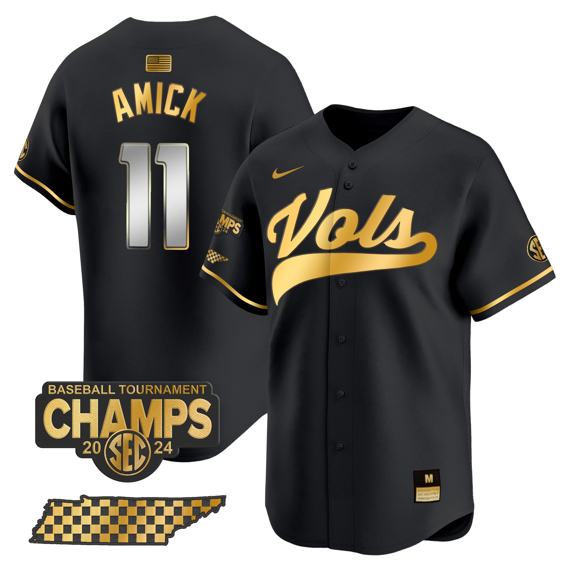 Men's Tennessee Volunteers 2024 Tournament Champions Vapor Premier Limited Jersey - All Stitched