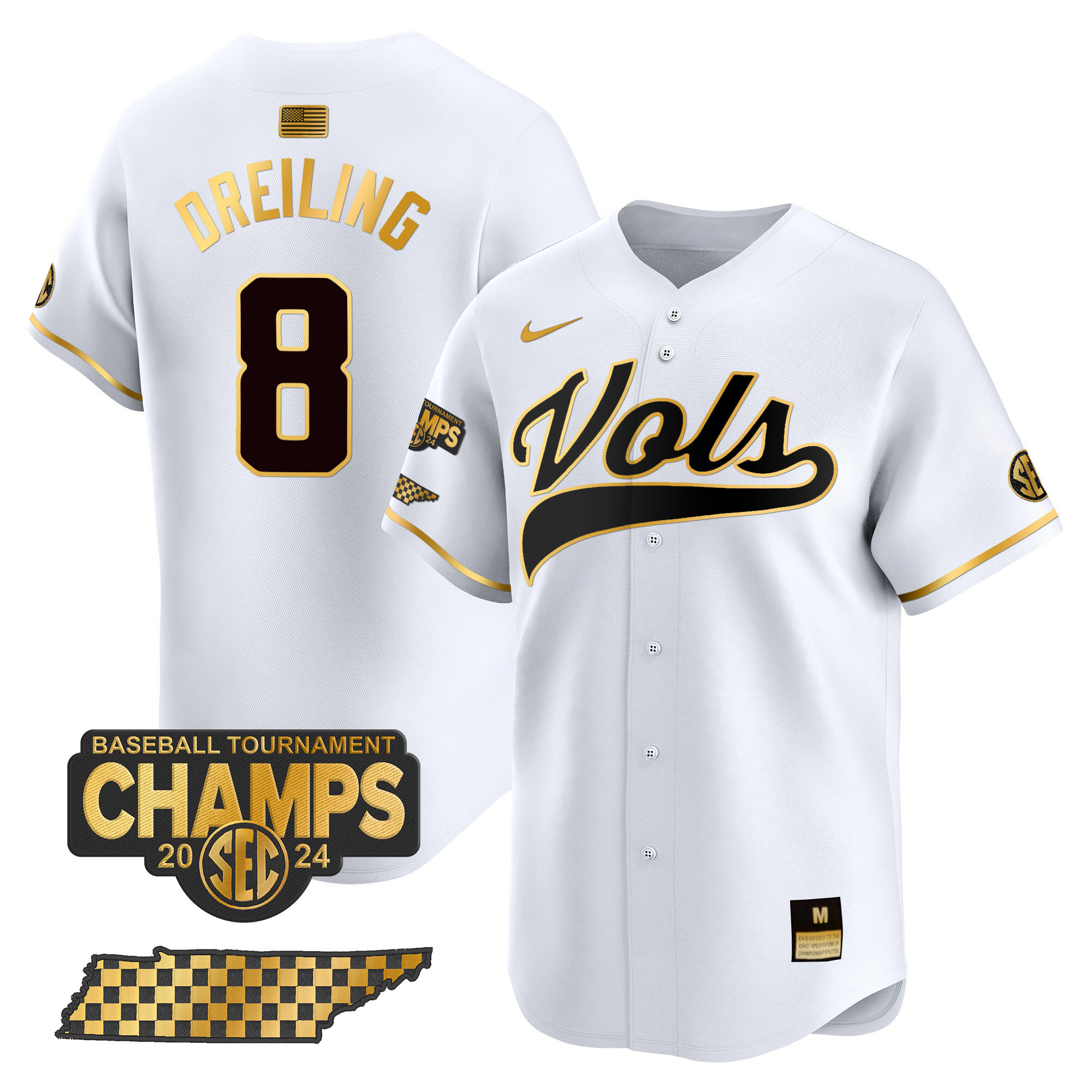 Men's Tennessee Volunteers 2024 Tournament Champions Vapor Premier Limited Jersey - All Stitched