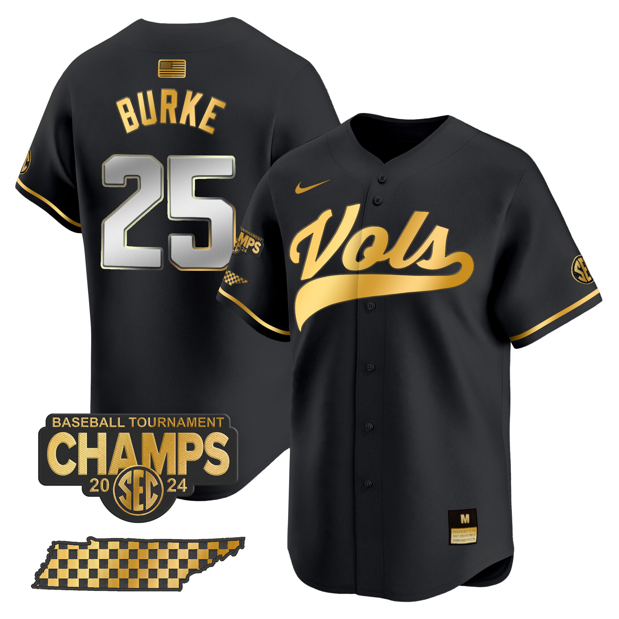 Men's Tennessee Volunteers 2024 Tournament Champions Vapor Premier Limited Jersey - All Stitched