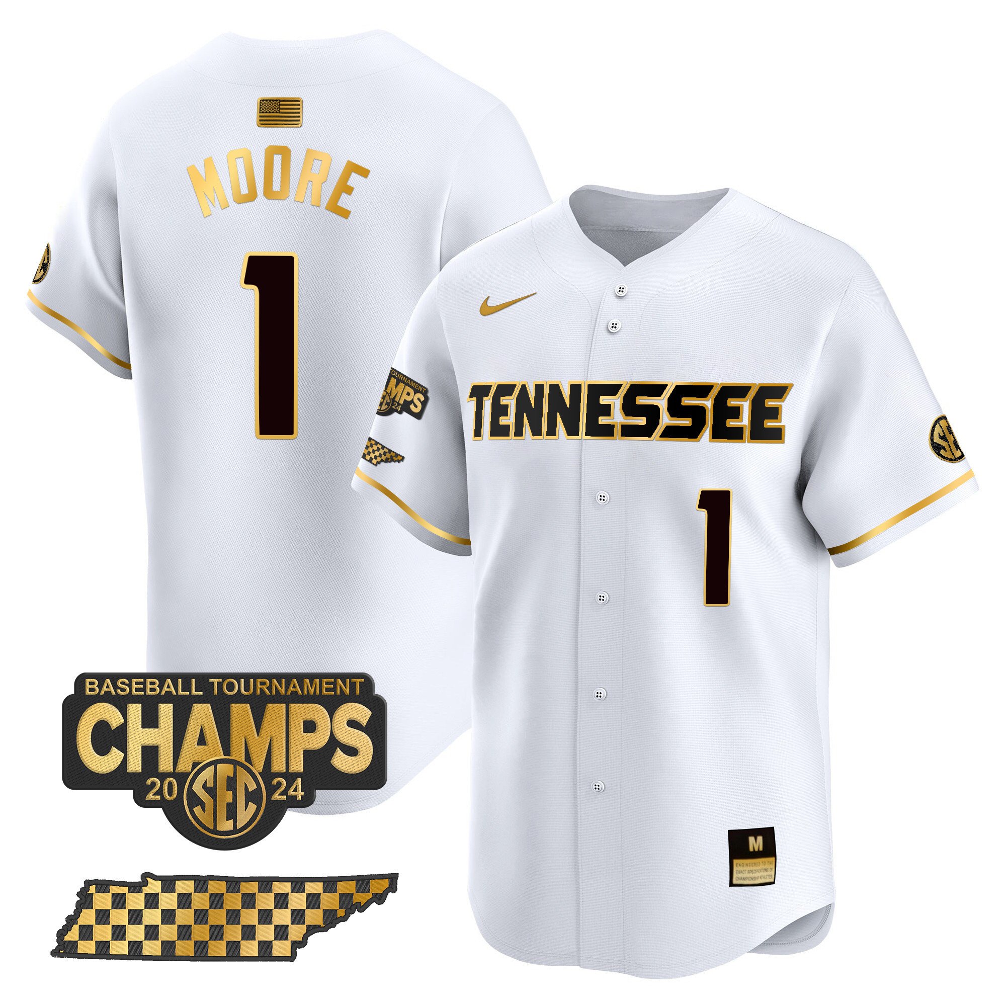 Men's Tennessee Volunteers 2024 Tournament Champions Vapor Premier Limited Jersey V2 - All Stitched
