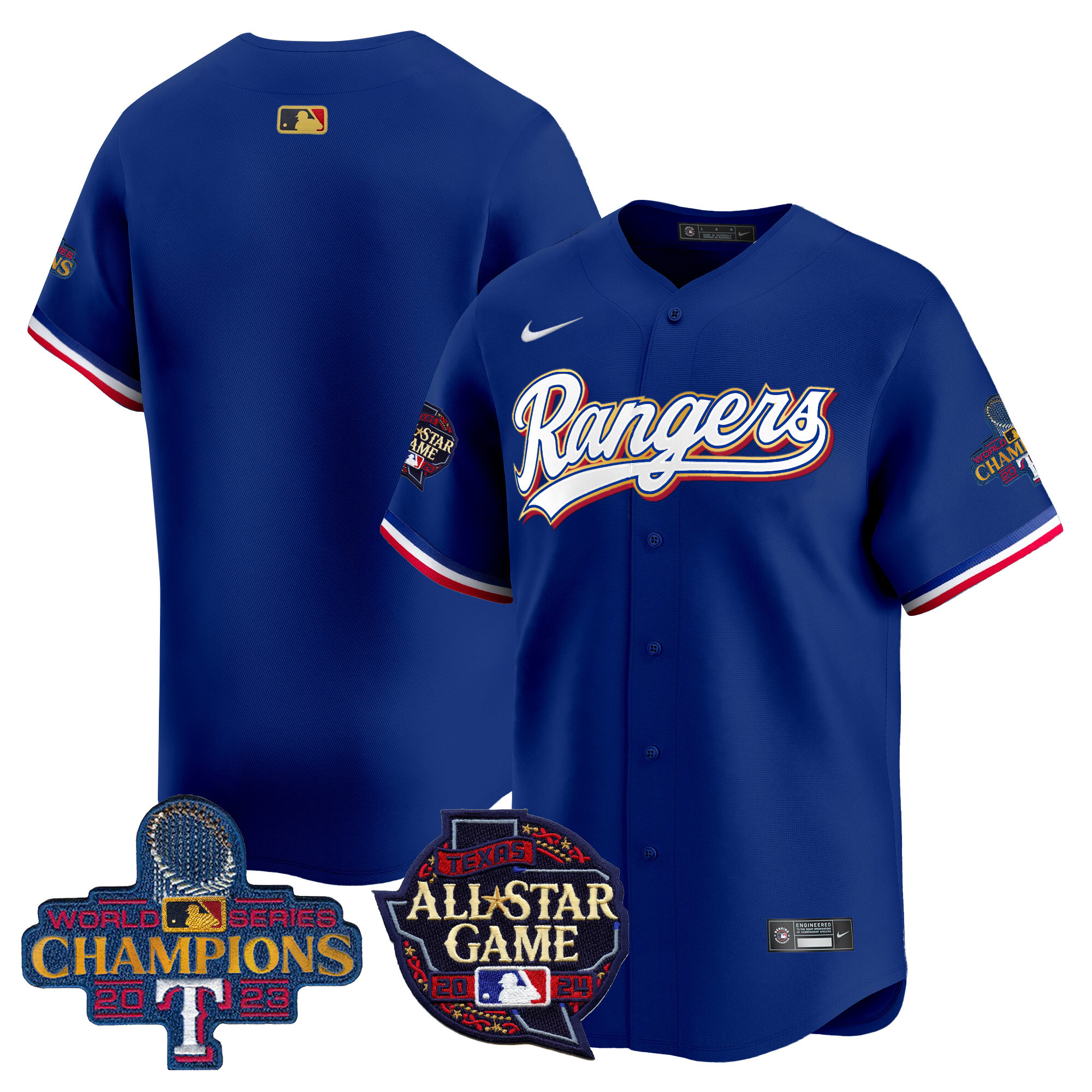 Men's Texas Rangers 2024 All Star Game Patch Vapor Premier Limited Jersey - All Stitched
