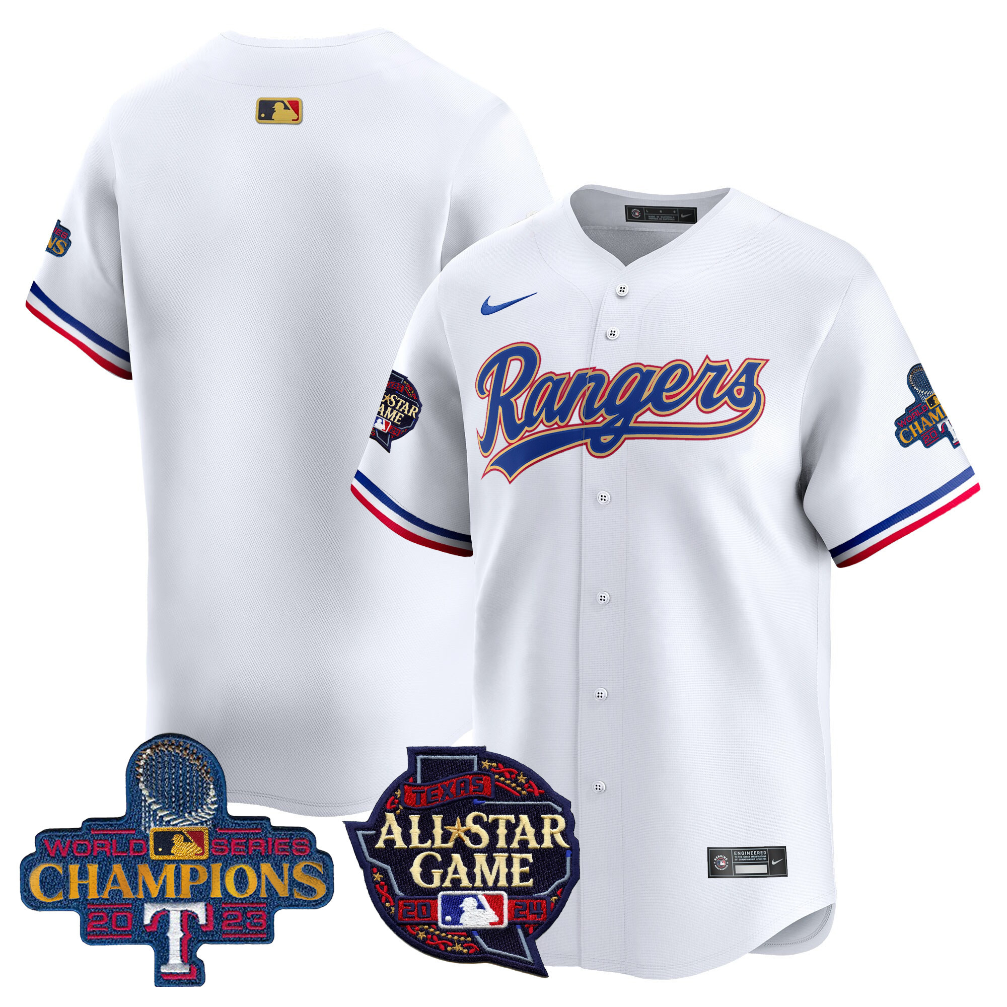 Men's Texas Rangers 2024 All Star Game Patch Vapor Premier Limited Jersey - All Stitched