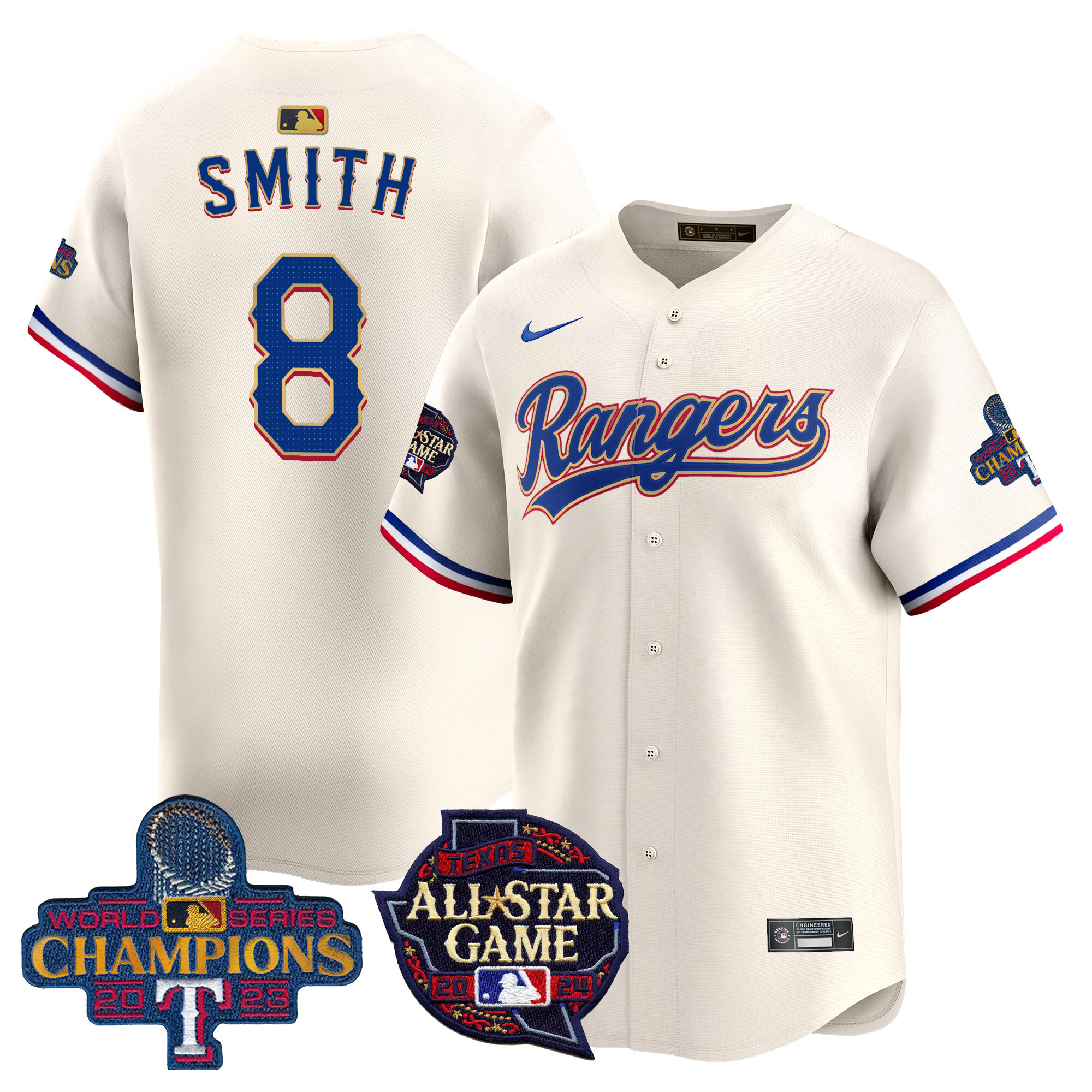 Men's Texas Rangers 2024 All Star Game Patch Vapor Premier Limited Jersey - All Stitched