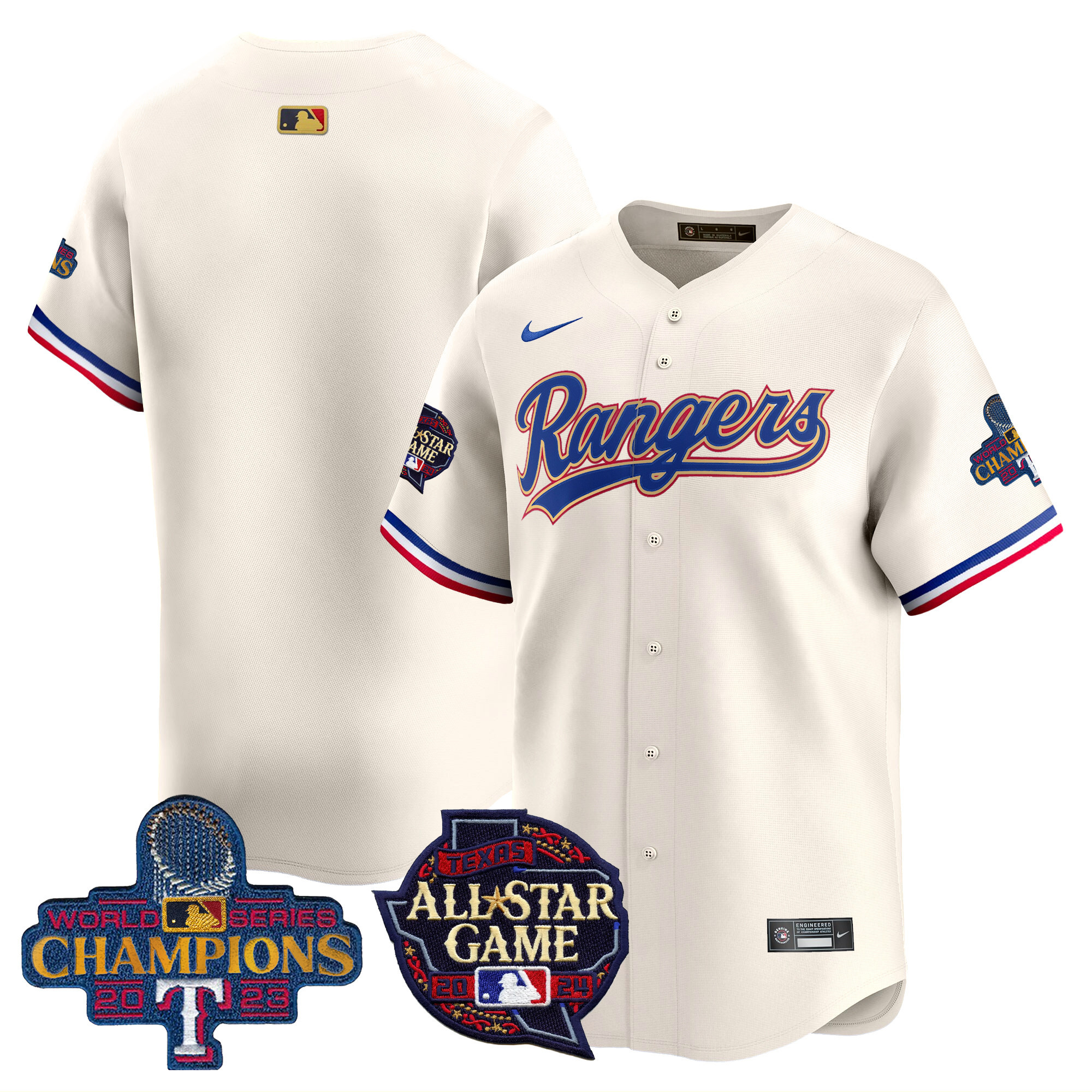 Men's Texas Rangers 2024 All Star Game Patch Vapor Premier Limited Jersey - All Stitched