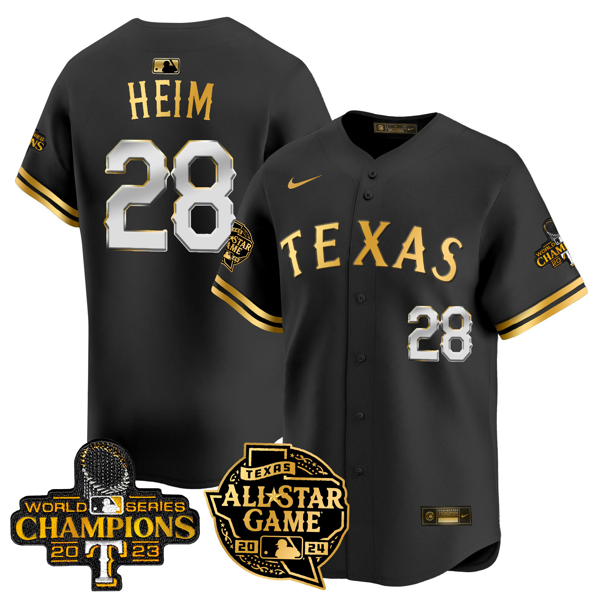 Men's Texas Rangers 2024 All Star Game Patch Vapor Premier Limited Jersey - All Stitched