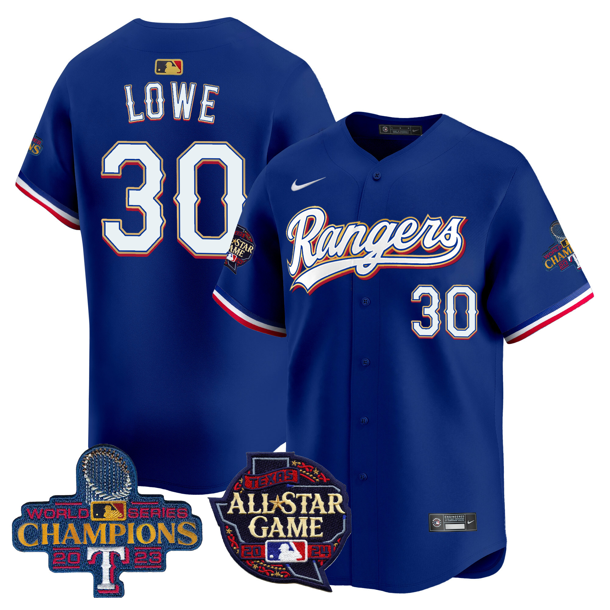 Men's Texas Rangers 2024 All Star Game Patch Vapor Premier Limited Jersey - All Stitched