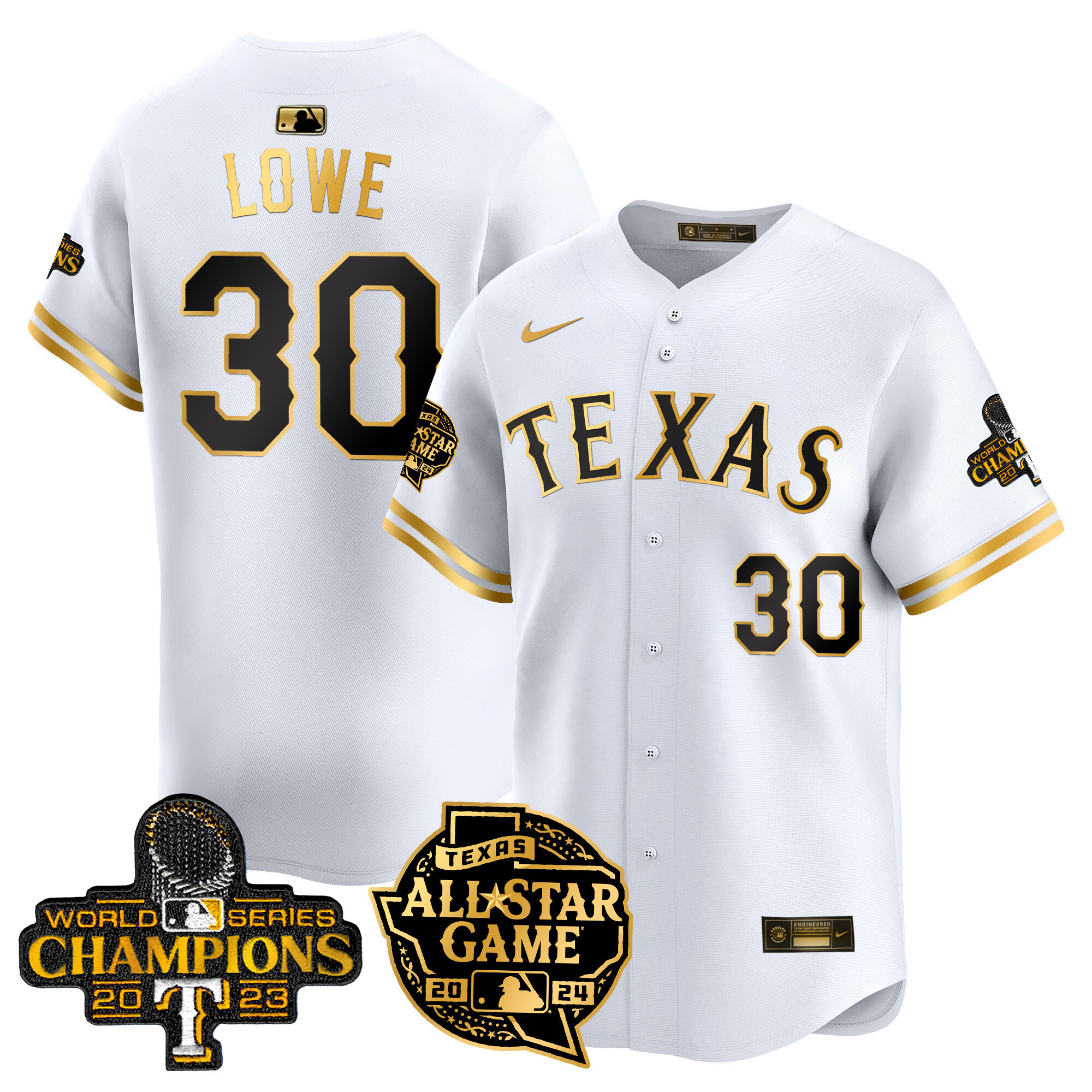 Men's Texas Rangers 2024 All Star Game Patch Vapor Premier Limited Jersey - All Stitched