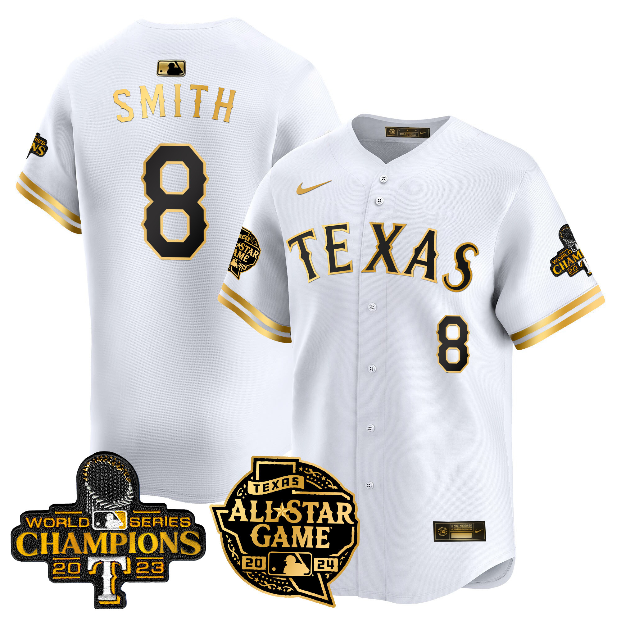 Men's Texas Rangers 2024 All Star Game Patch Vapor Premier Limited Jersey - All Stitched