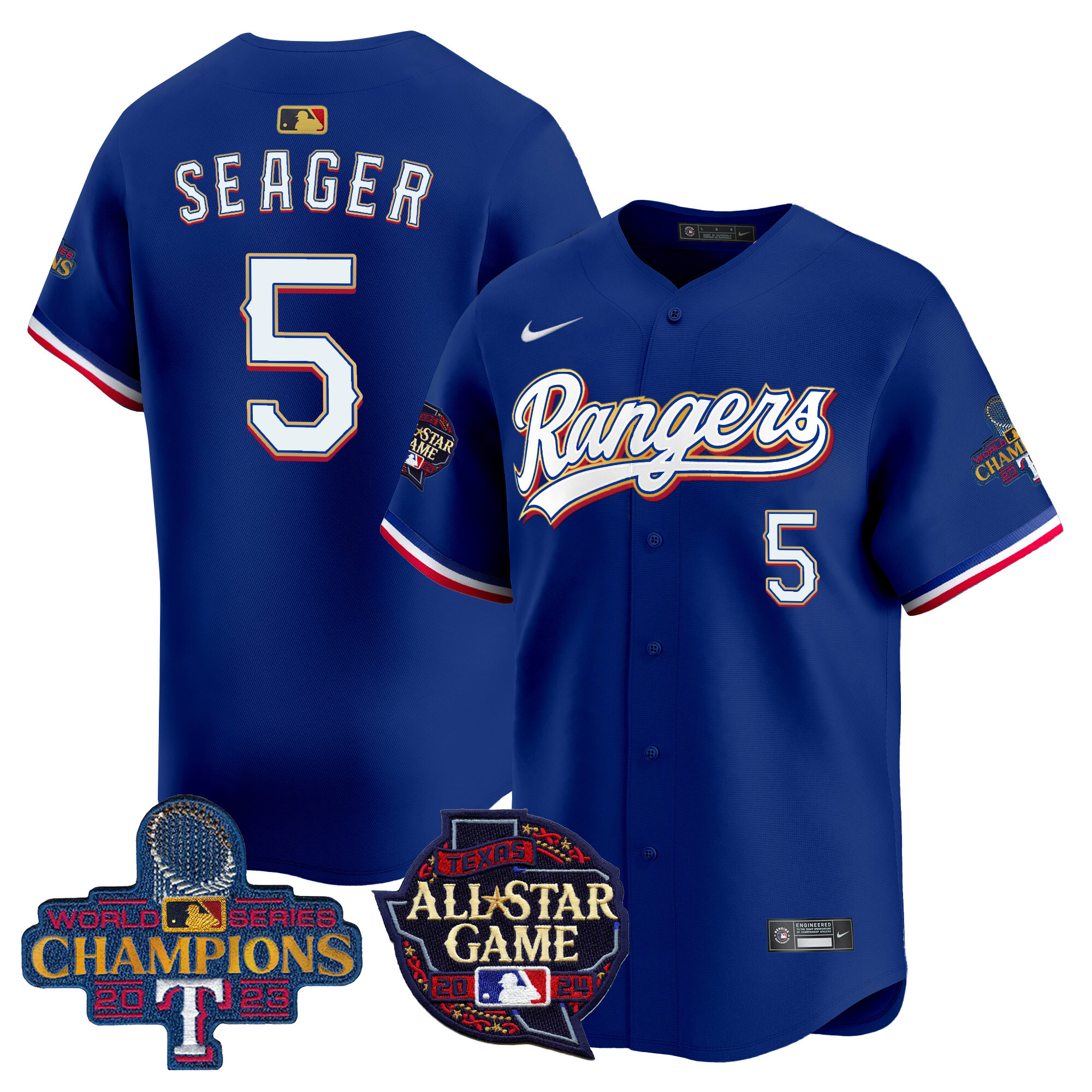 Men's Texas Rangers 2024 All Star Game Patch Vapor Premier Limited Jersey - All Stitched