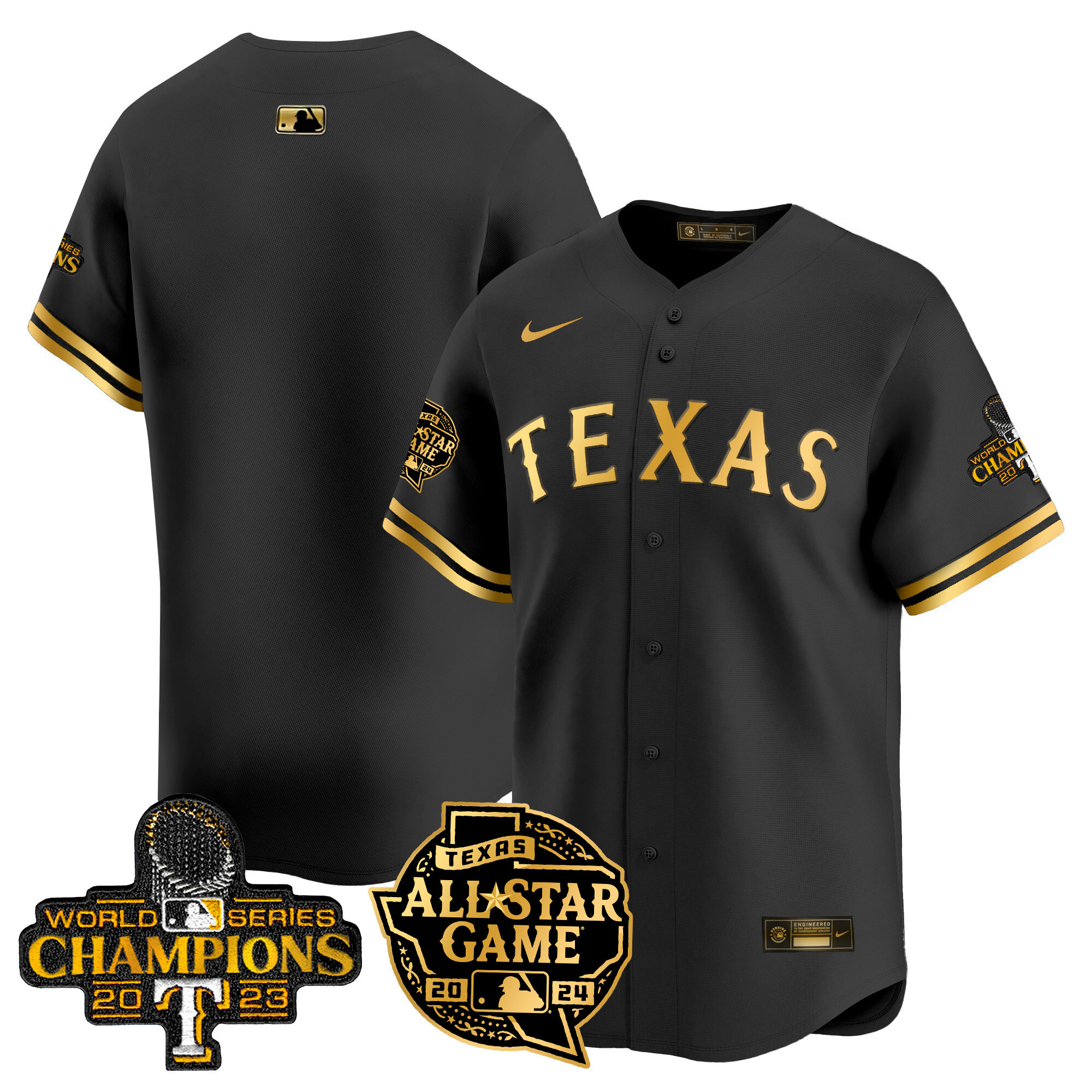 Men's Texas Rangers 2024 All Star Game Patch Vapor Premier Limited Jersey - All Stitched