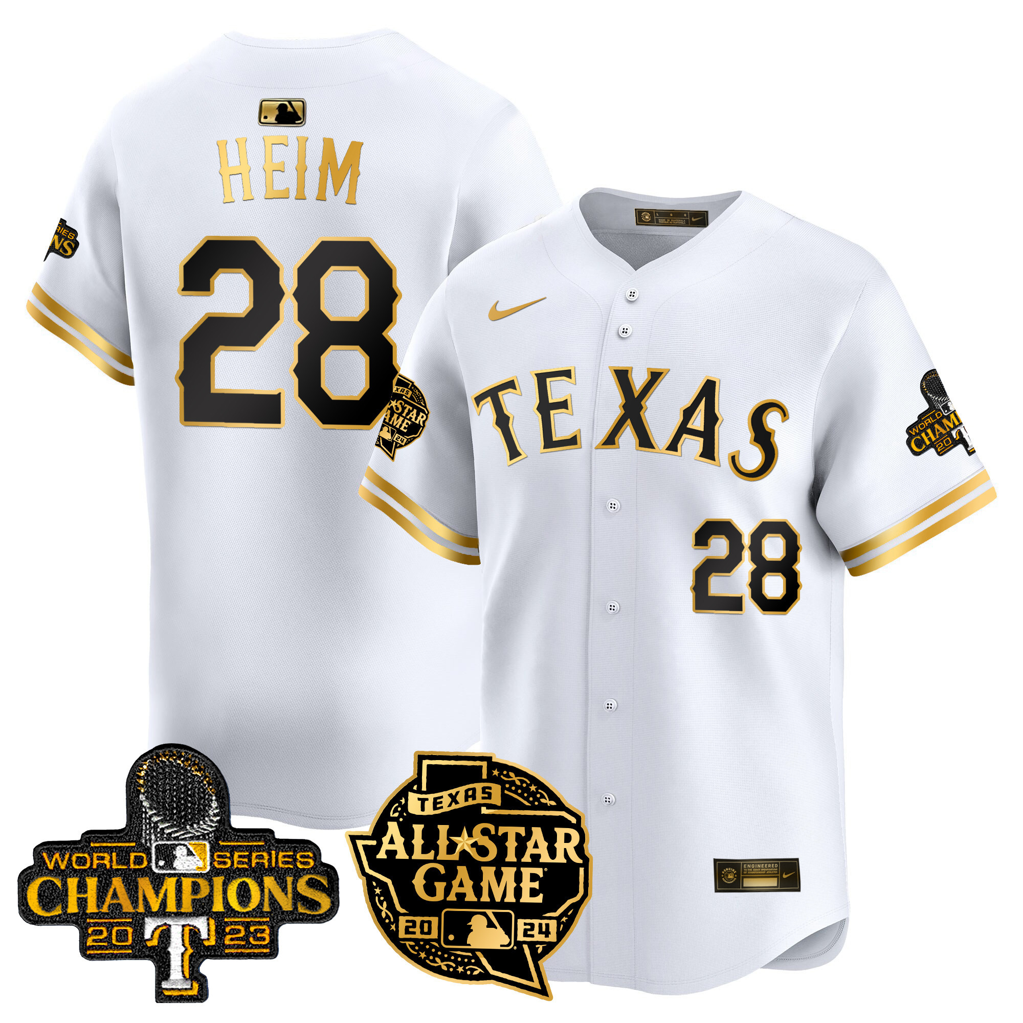 Men's Texas Rangers 2024 All Star Game Patch Vapor Premier Limited Jersey - All Stitched