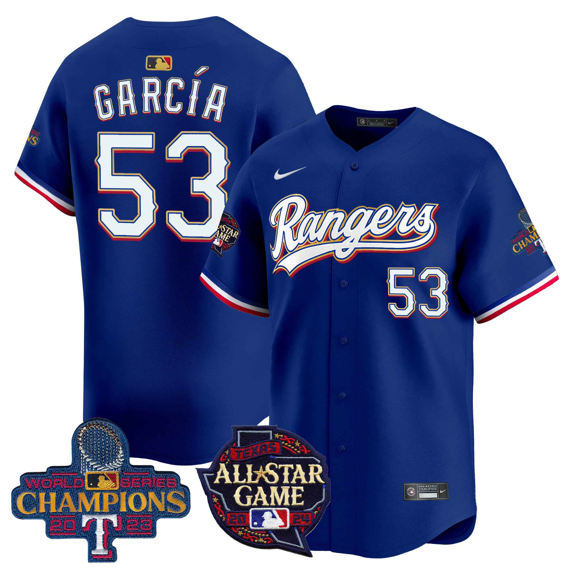 Men's Texas Rangers 2024 All Star Game Patch Vapor Premier Limited Jersey - All Stitched
