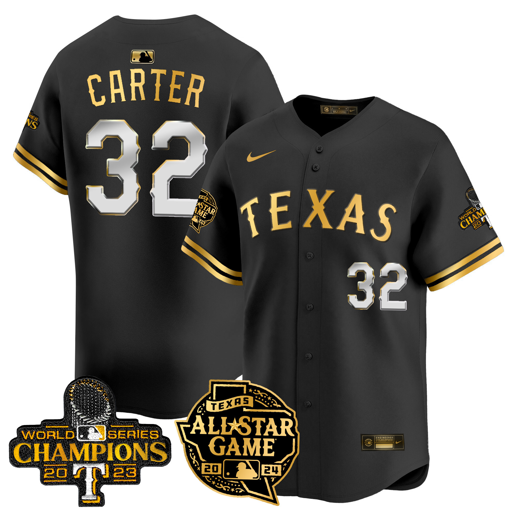 Men's Texas Rangers 2024 All Star Game Patch Vapor Premier Limited Jersey - All Stitched