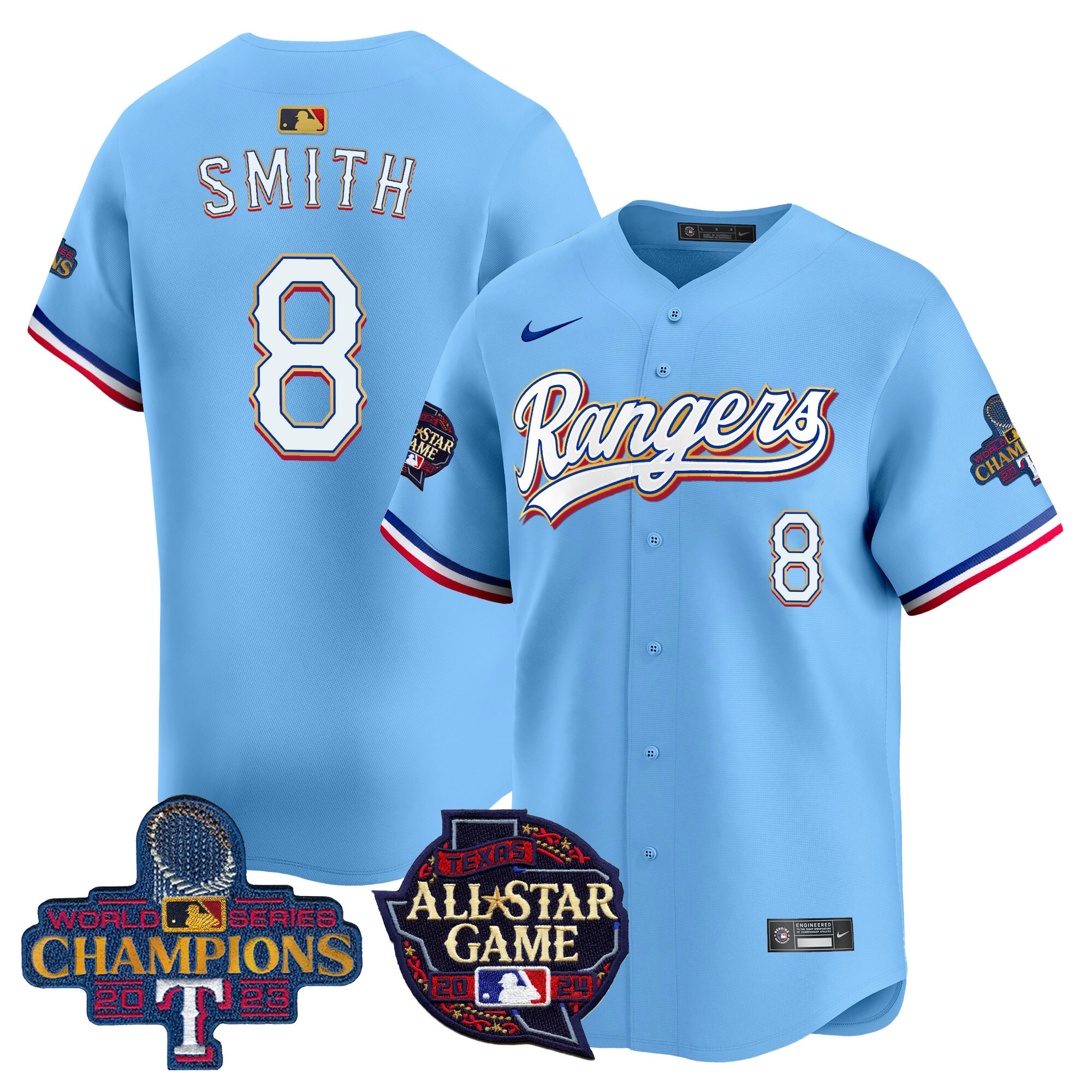 Men's Texas Rangers 2024 All Star Game Patch Vapor Premier Limited Jersey - All Stitched
