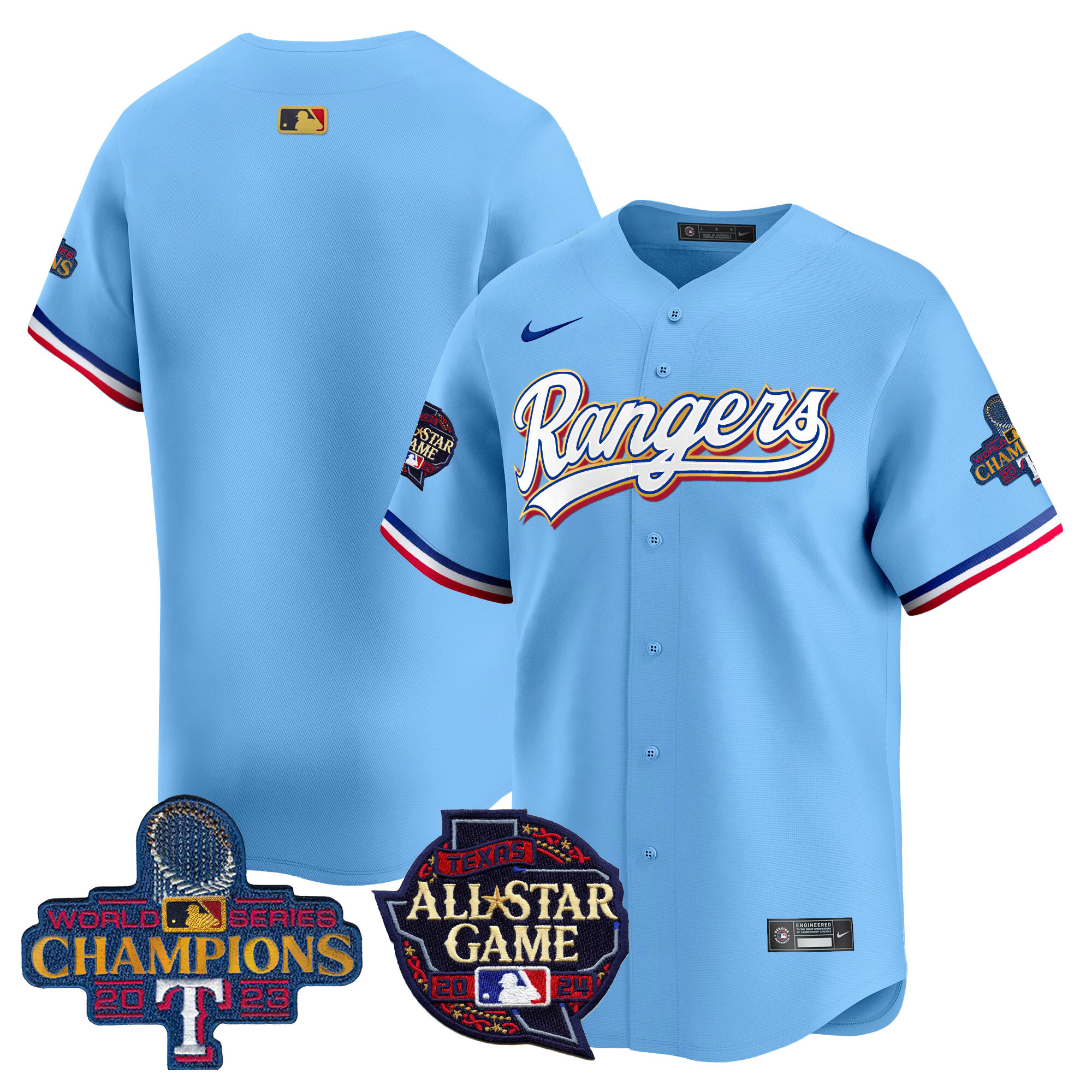 Men's Texas Rangers 2024 All Star Game Patch Vapor Premier Limited Jersey - All Stitched